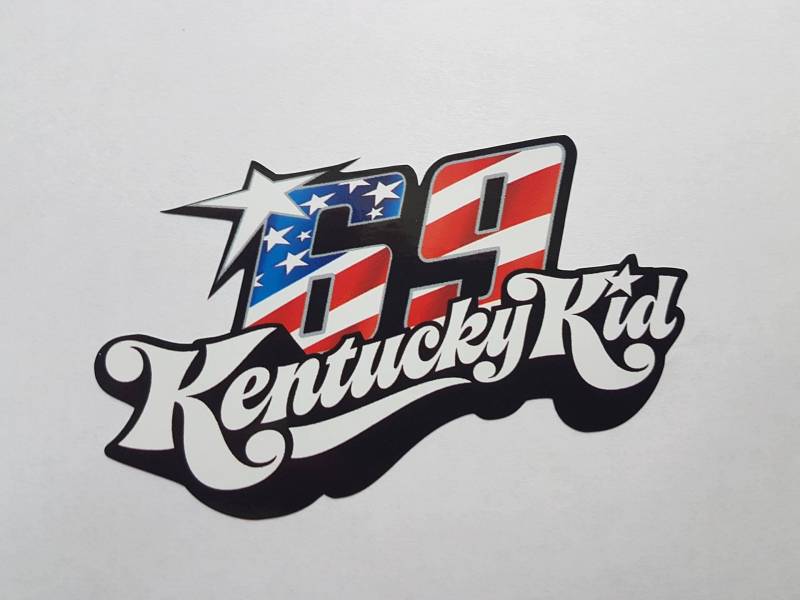 Nicky Hayden 69 Kentucky Kid Motogp Weltmeister Aufkleber Sticker Decal Logo Auto Bike Car Helm von stickerpoint24