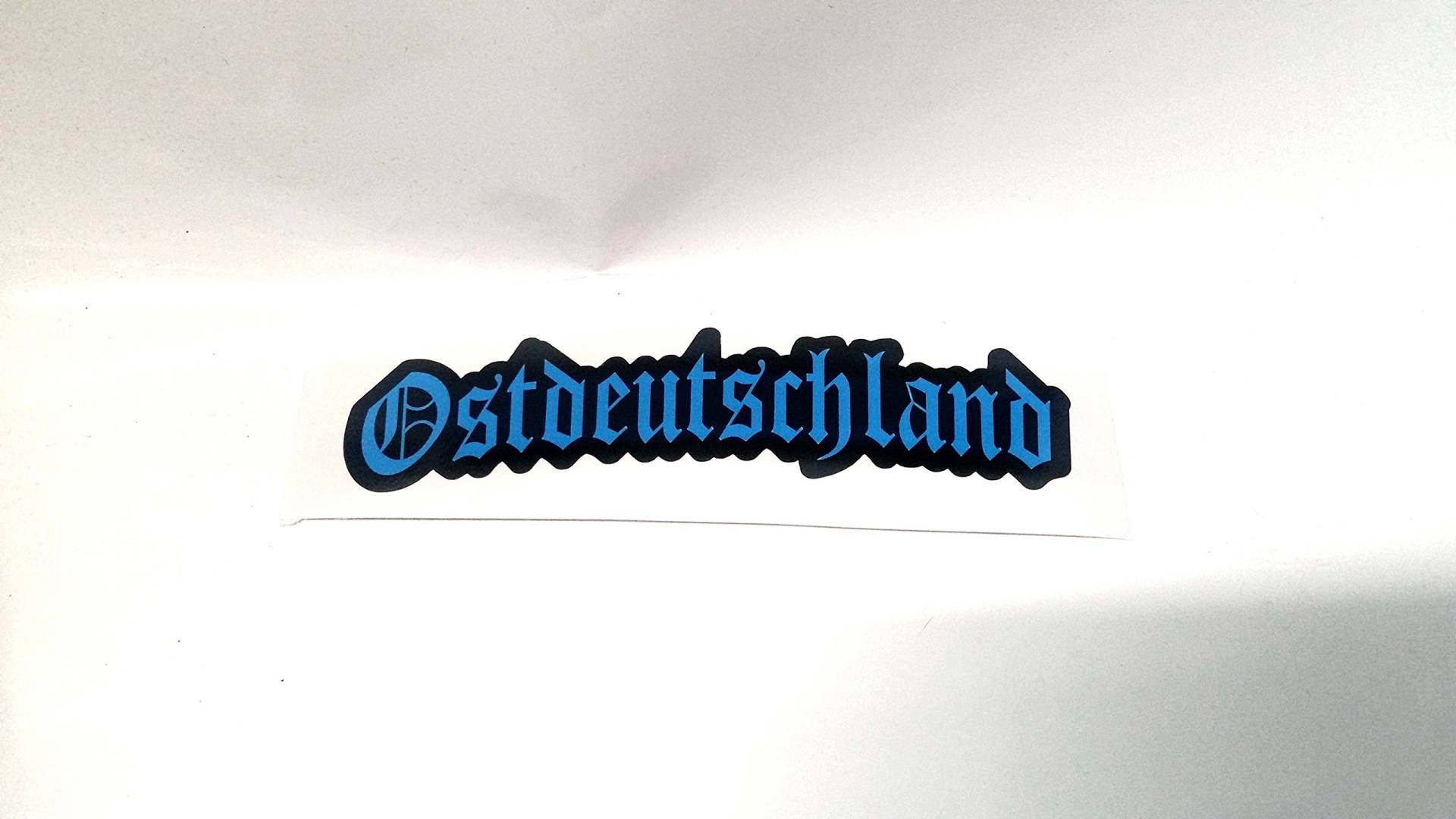 Ostdeutschland DDR Aufkleber Schriftzug Sticker Ossi Fun Autoaufkleber (Blau/Schwarz) von stickerpoint24