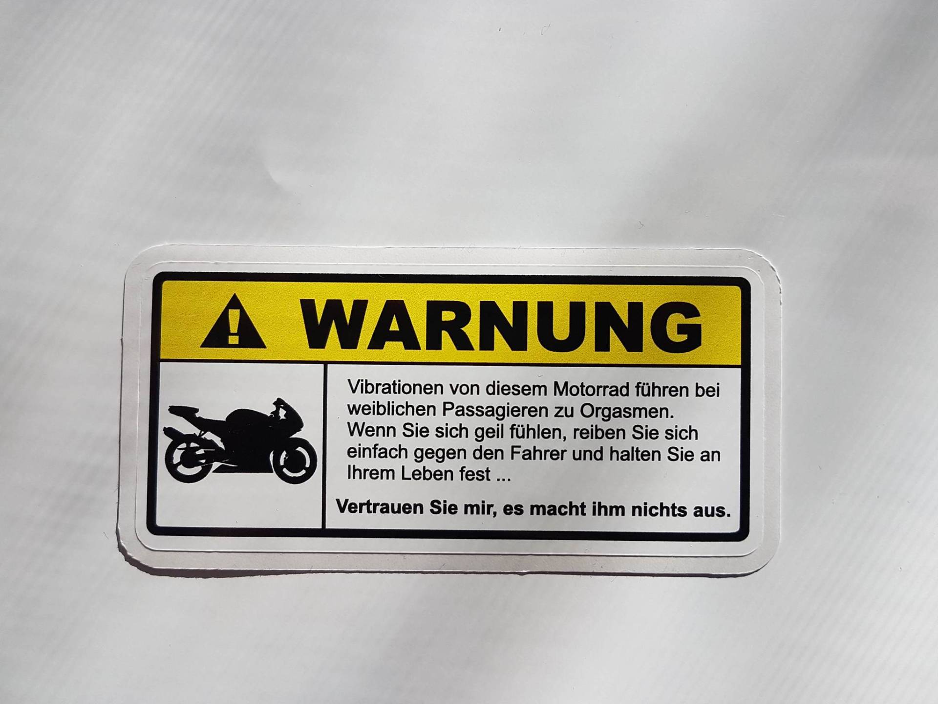 stickerpoint24 Warning Warnung Vibration Motorrad -Dub Tuning Aufkleber OEM STICKERBOMB Kult Bike Biker (Variante 1) von stickerpoint24