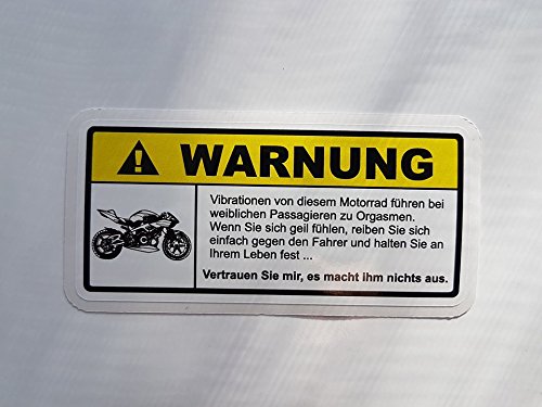 stickerpoint24 Warning Warnung Vibration Motorrad -Dub Tuning Aufkleber OEM STICKERBOMB Kult Bike Biker (Variante 2) von stickerpoint24