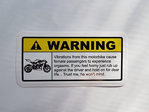 stickerpoint24 Warning Warnung Vibration Motorrad -Dub Tuning Aufkleber OEM STICKERBOMB Kult Bike Biker (Variante 4) von stickerpoint24