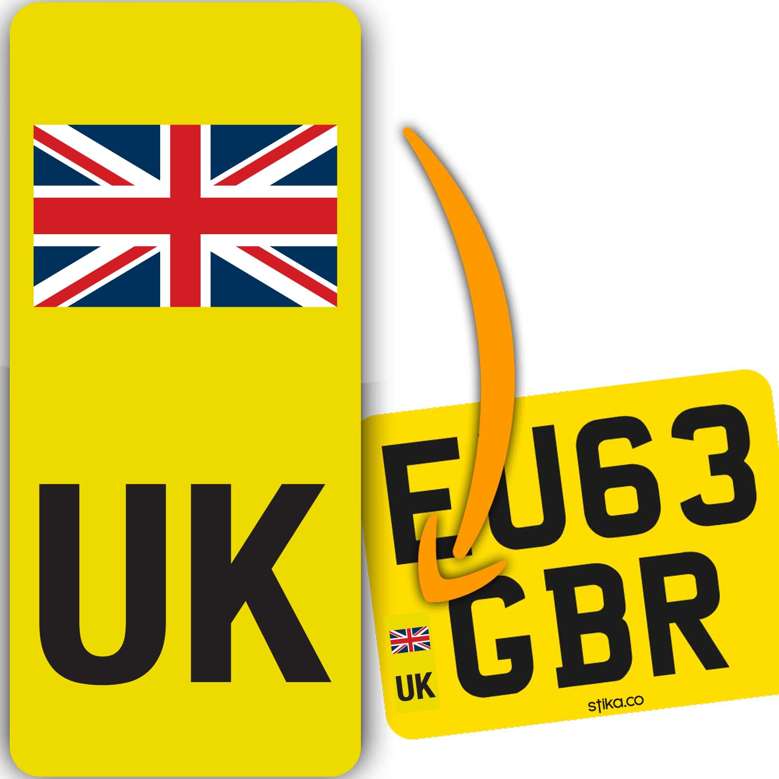 Euro GB Motorrad Nummernschild klebstoff vinyl sticker Europa zugelassen Euro GB Motorrad Nummernschild klebstoff vinyl sticker Europa zugelassen von stika.co