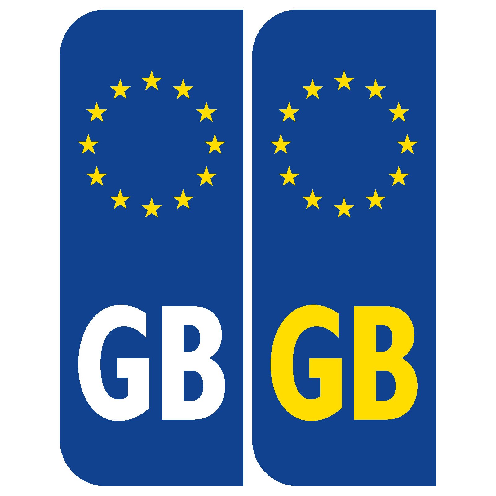 „GB“-Aufkleber für Nummernschilder, 2 Stück, aus Vinyl „GB“-Aufkleber für Nummernschilder, 2 Stück, aus Vinyl von stika.co