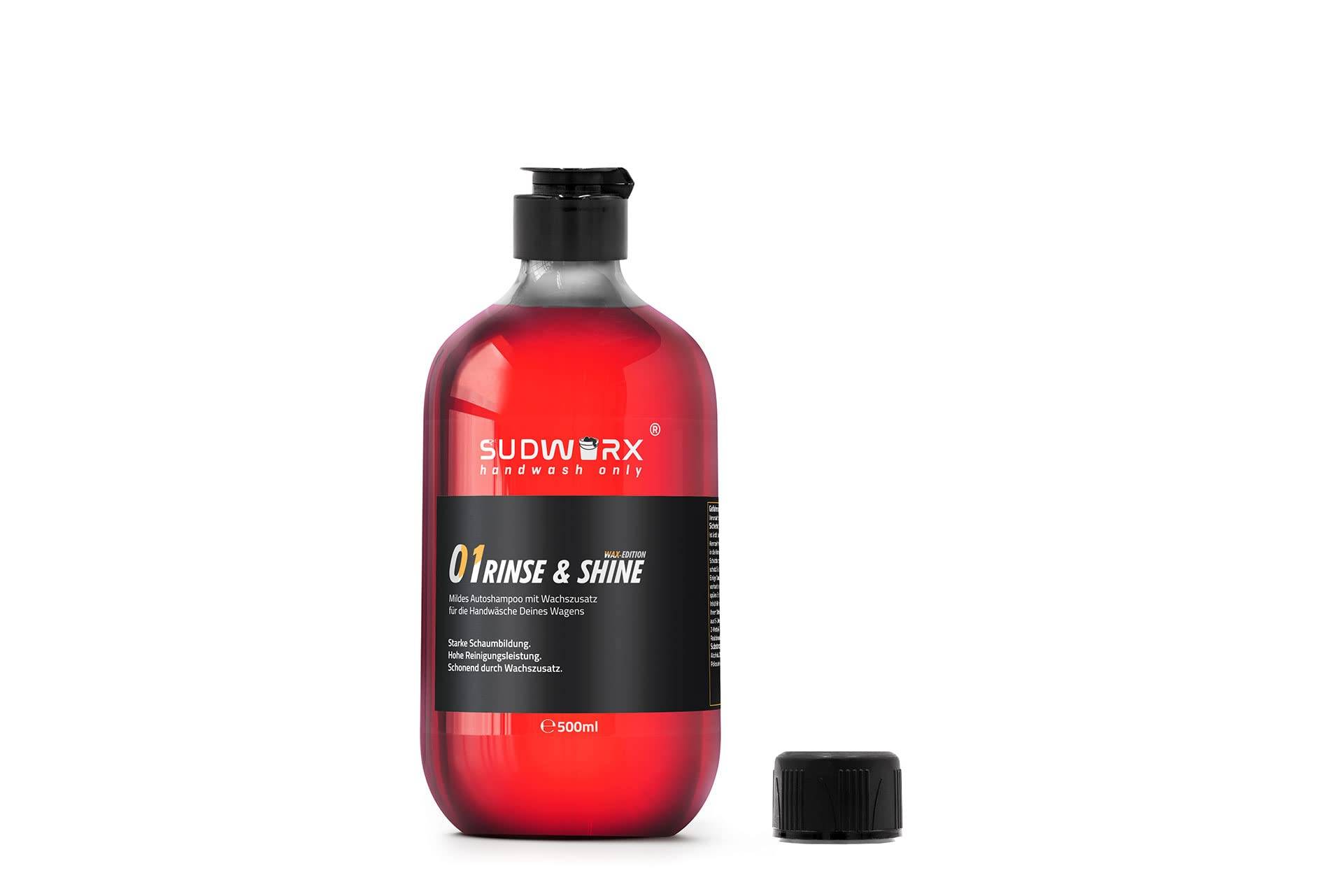 sudworx 01 RINSE & SHINE WAX EDITION Autoshampoo Auto Shampoo Wachs Cherry Duft von sudworx