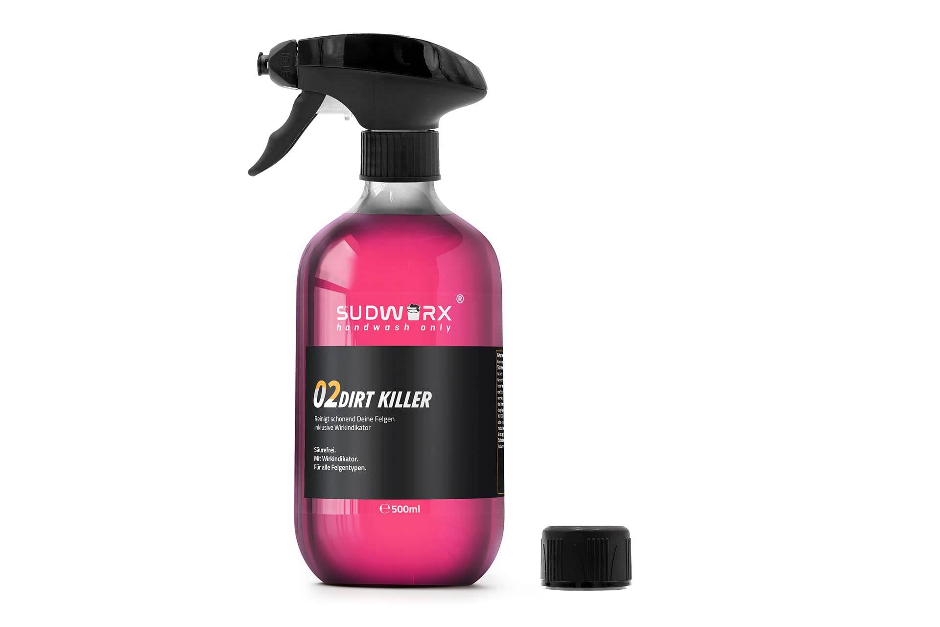 sudworx® 02 DIRT KILLER Felgenreiniger mit Wirkindikator Bleeding Effekt Säurefrei sudworx® 02 DIRT KILLER Felgenreiniger mit Wirkindikator Bleeding Effekt Säurefrei von sudworx