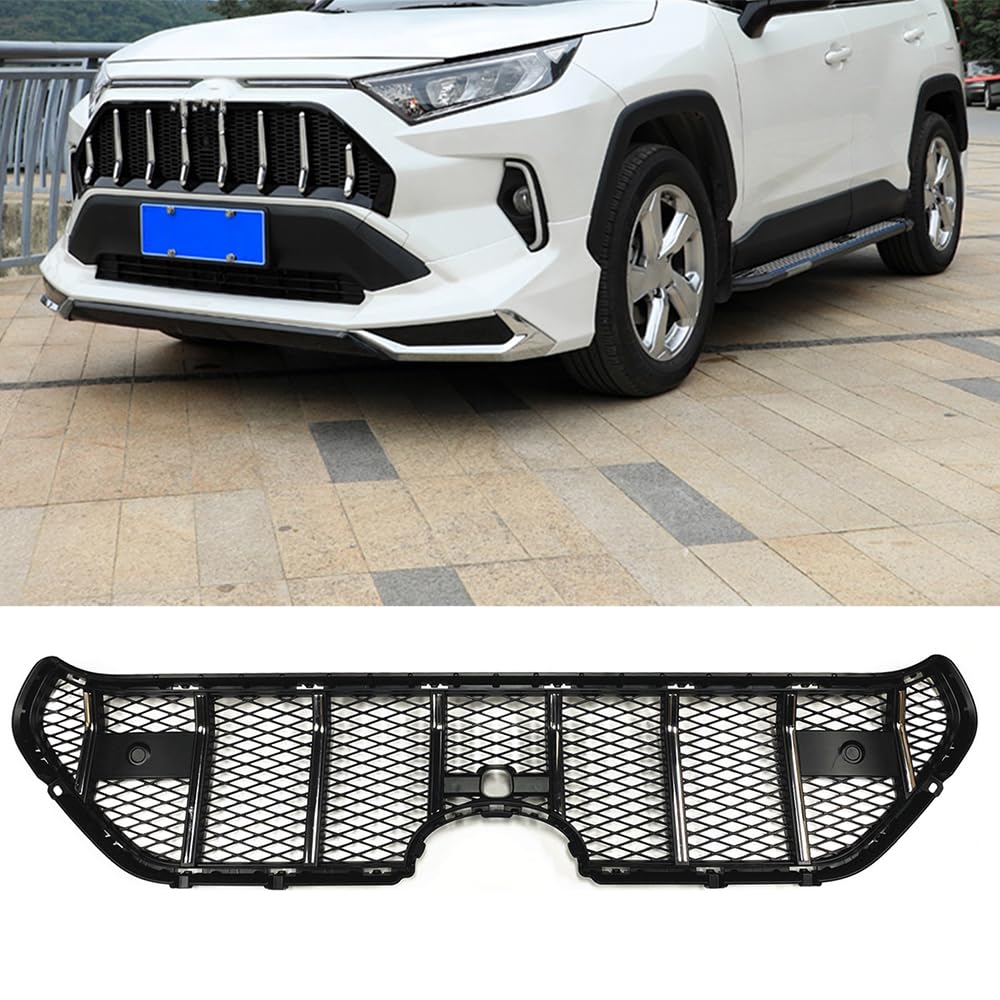 Sport Stil Auto Kühlergrill, für Toyota Rav4 2019-2022 Front Kühlergrille zubehör, Passgenau und Wackelt Nicht Einfach Montage von sukwa