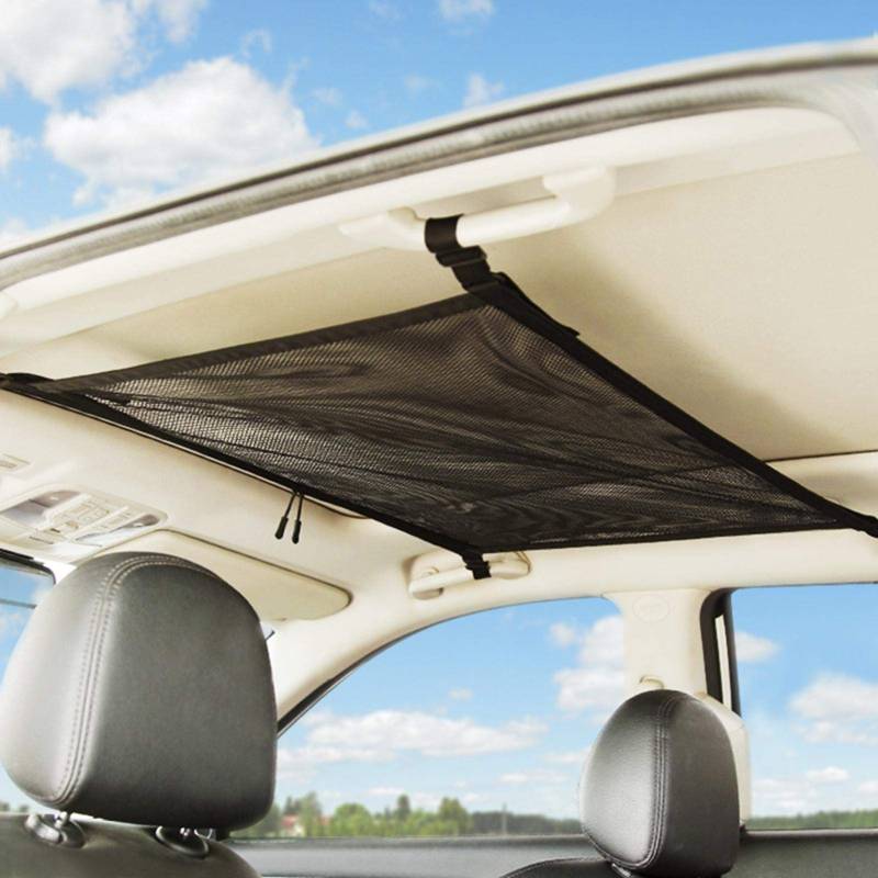 sunflowerany Auto Deckennetz Gepäcknetz Auto Für Aufbewahrung, Autodach Gepäcknetz Mit Reißverschluss, Gepäcknetz Autodecke Dach Universal Netztasche Hängende Kleinigkeiten Lagerung Organizer Car Net von Homry