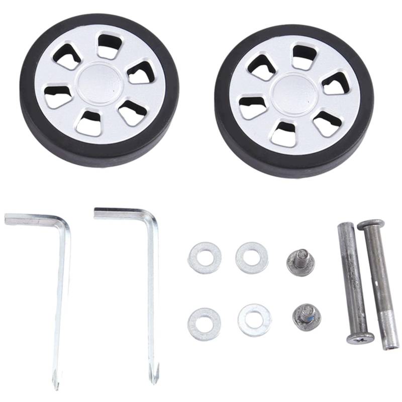 60 mm, 2er-Set, Ersatzräder für Gepäck, Koffer, PU-Lenkrollen, Lager, Reparaturset von sunree