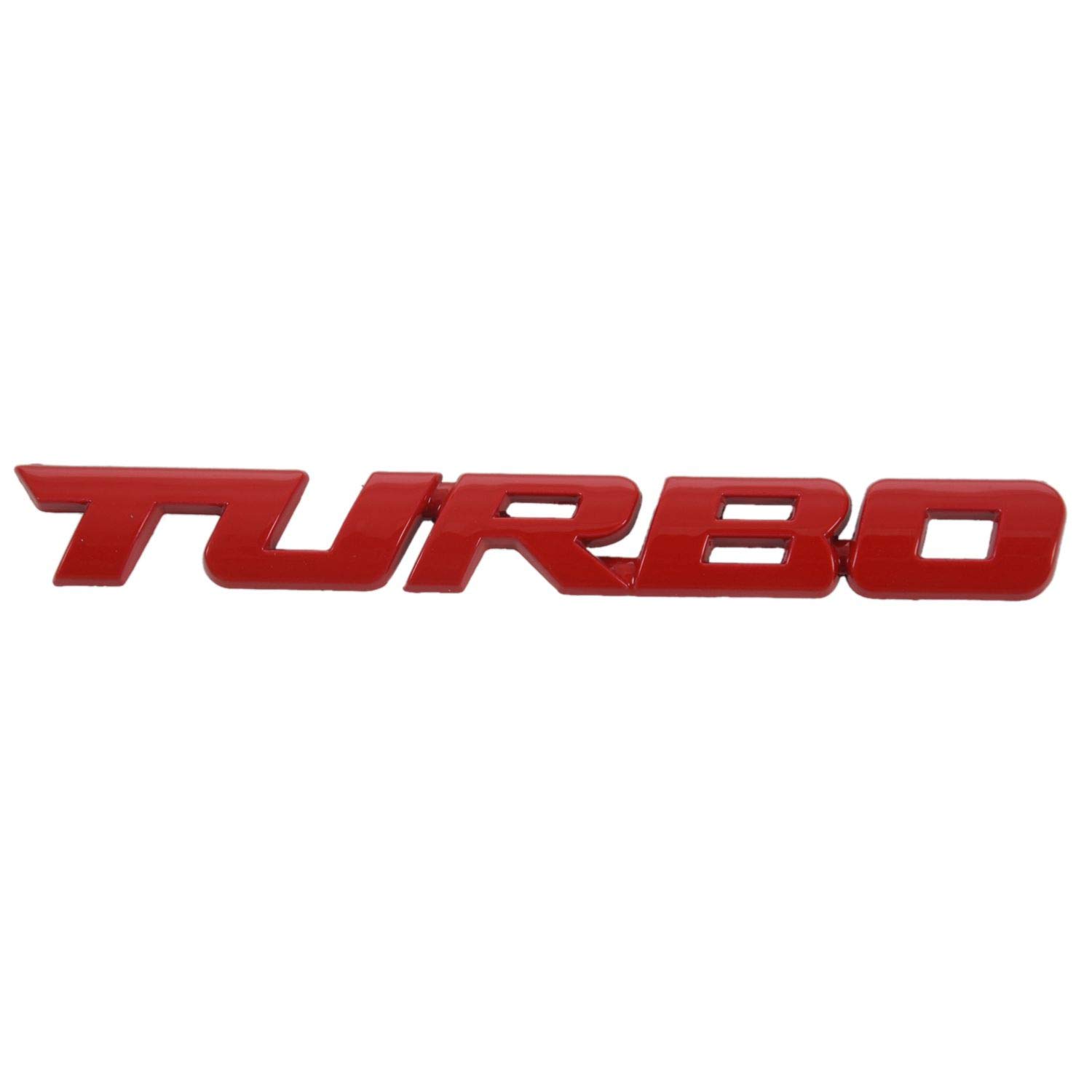sunroot Turbo Universal Motorrad 3D Metall Emblem Abzeichen Aufkleber, Rot von sunroot