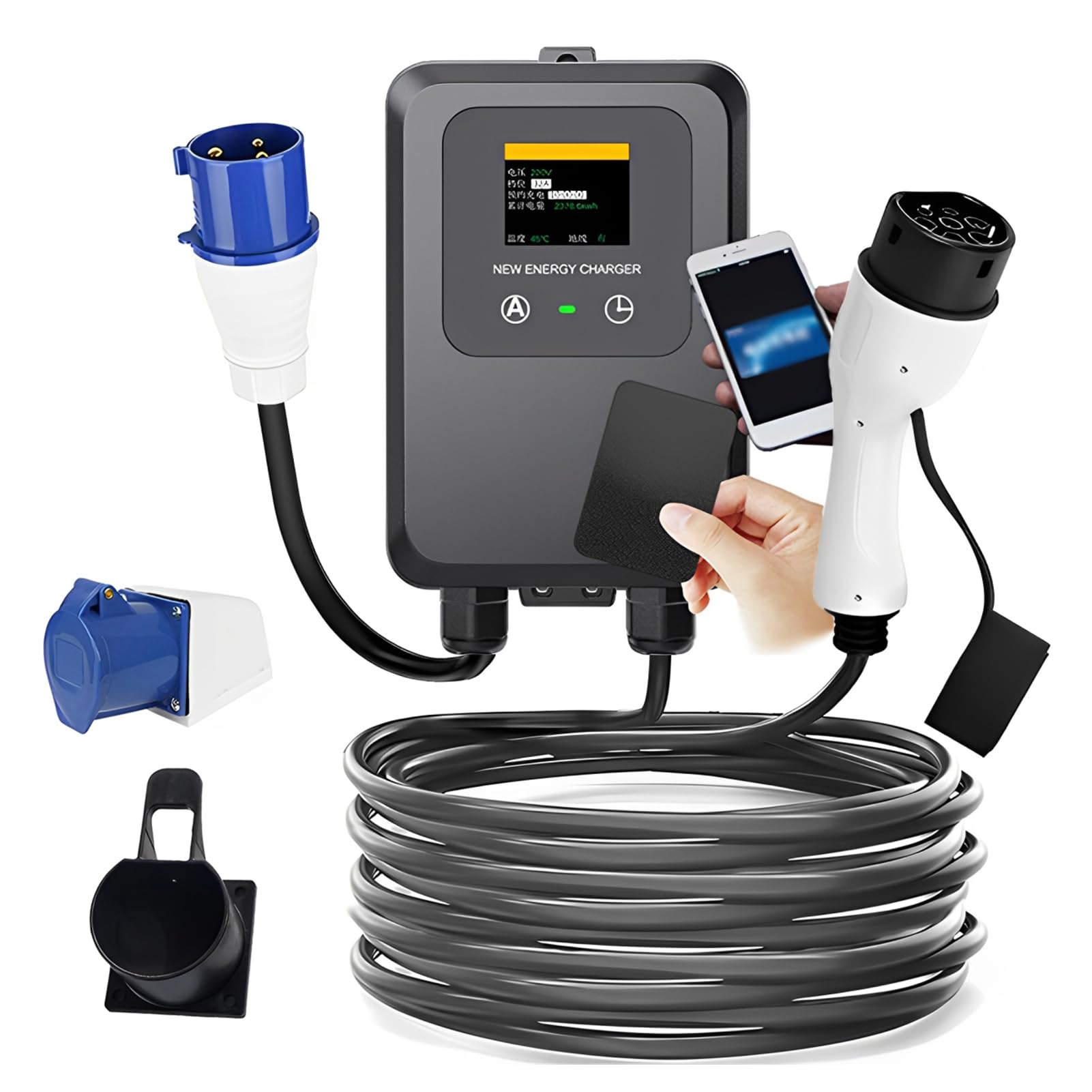 susiodeu EV Wallbox 10M 7KW 32A Mit CEE 3PIN Buchse Ladestation Auto Hause EV Wallbox Elektroauto EV Wallbox Mit 10M Kabel, D susiodeu EV Wallbox 10M 7KW 32A Mit CEE 3PIN Buchse Ladestation Auto Hause EV Wallbox Elektroauto EV Wallbox Mit 10M Kabel, D von susiodeu