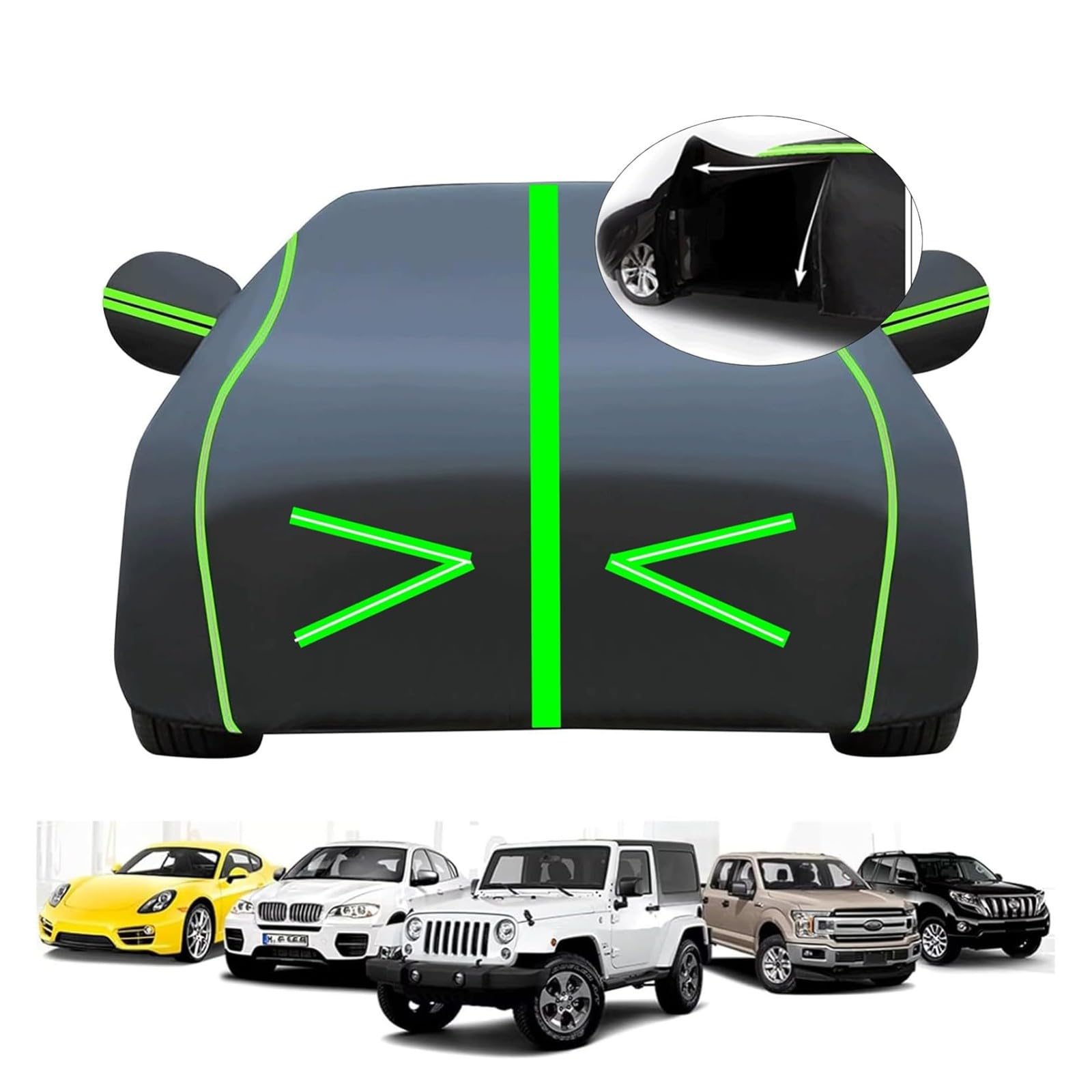 Autoabdeckung für Smart Fortwo Cabrio W451 2007-2015(270x156x154cm),Vier Jahreszeiten,Sonnenschutz,Vogelkot,wasserabweisend,Baumwollfutter,seitlicher Reißverschluss von sxysdkjco