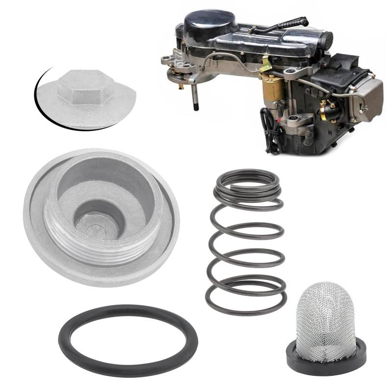 Scooteröl -Abflussfilter - Sumpfabflussschrauben Mit Federfilter | Aluminiumlegierung Scooter Motoröl Abflussstopp | Scooterzubehör | Roller Kompatible Ersatzteile Für 139QMB 152qmi Motor von szaluyk