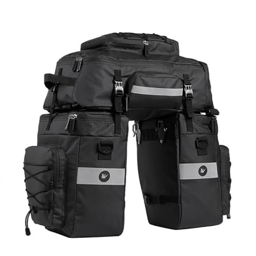 tamthy 3-in-1 Fahrradtasche Multifunktional Wasserdicht Fahrradtaschen für Gepäckträger Hohe Kapazität Fahrrad Taschen Hinten Gepäckträger, Rucksack und Umhängetasche mit Regenschutz von tamthy