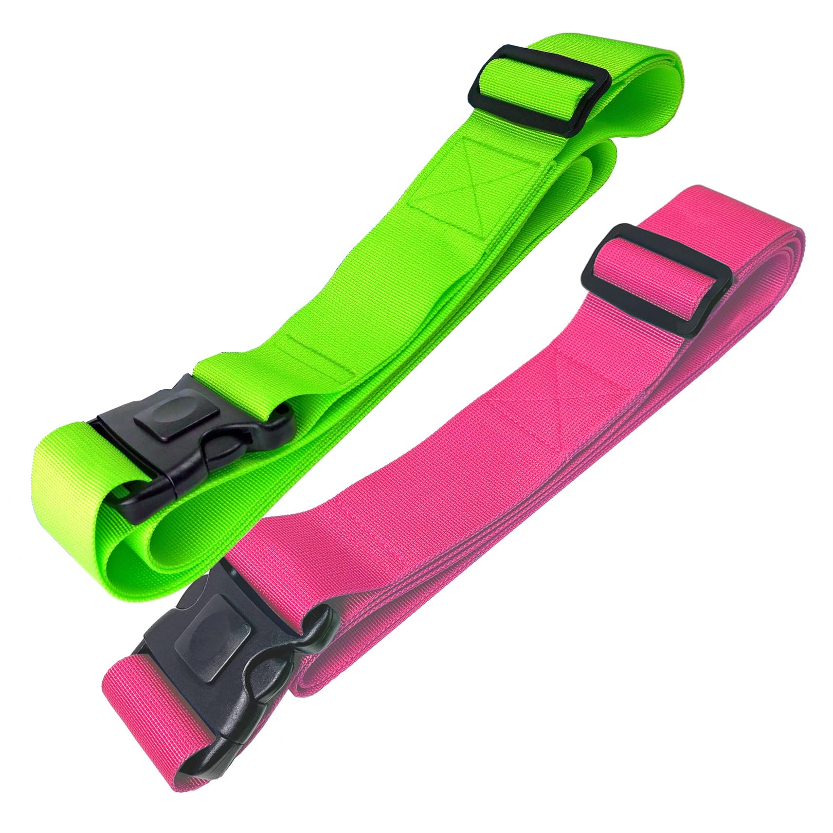 Koffergurte 2 Stück Kofferband mit Verriegelung und Kreuzgurt Funktion | Kofferbänder auffällig 2er Set Gelb-Pink | 5 cm x 205 cm von taschenmann2005 Koffergurte 2 Stück Kofferband mit Verriegelung und Kreuzgurt Funktion | Kofferbänder auffällig 2er Set Gelb-Pink | 5 cm x 205 cm von taschenmann2005 von taschenmann2005