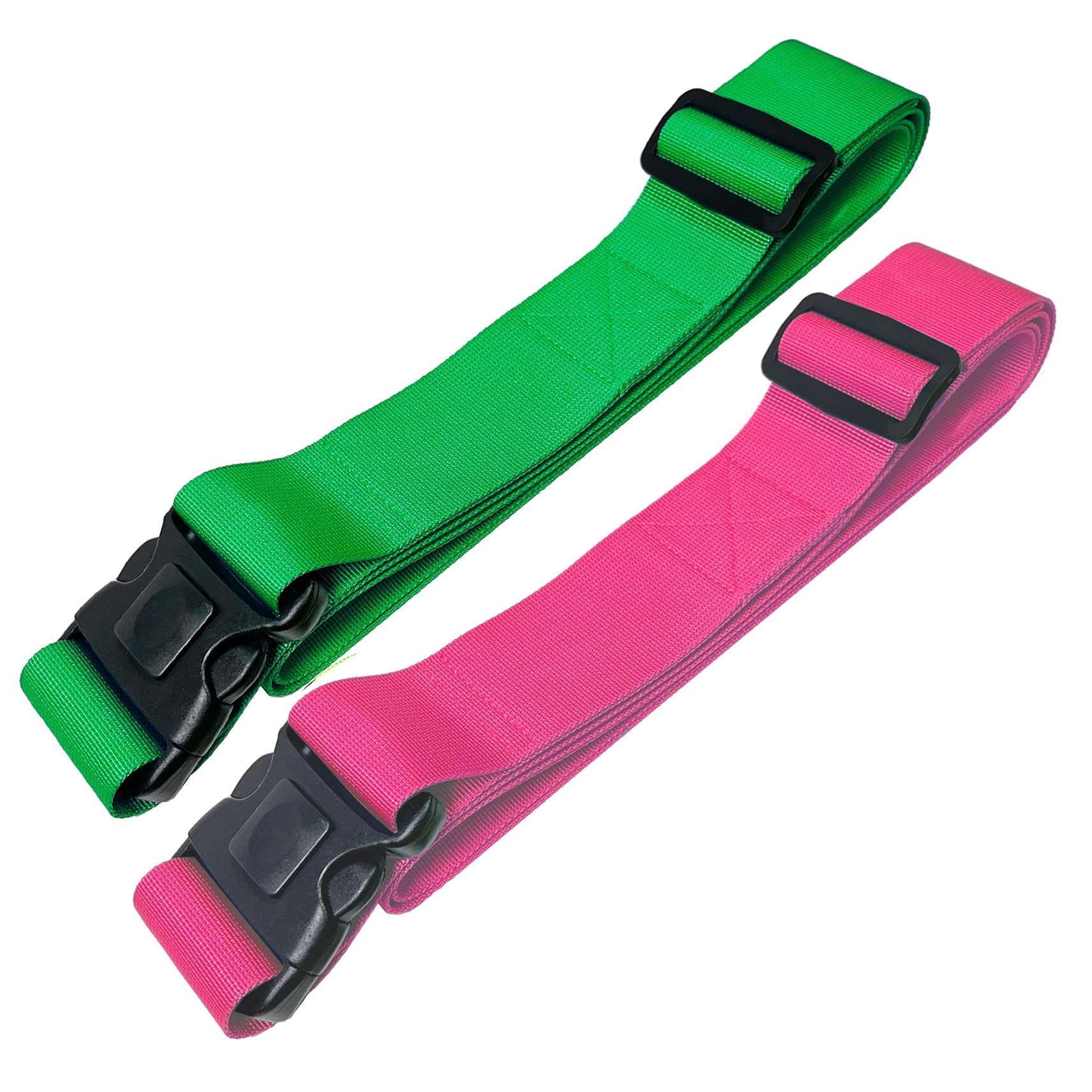 Koffergurte 2 Stück Kofferband mit Verriegelung und Kreuzgurt Funktion | Kofferbänder auffällig 2er Set Grün-Pink | 5 cm x 205 cm von taschenmann2005 Koffergurte 2 Stück Kofferband mit Verriegelung und Kreuzgurt Funktion | Kofferbänder auffällig 2er Set Grün-Pink | 5 cm x 205 cm von taschenmann2005 von taschenmann2005