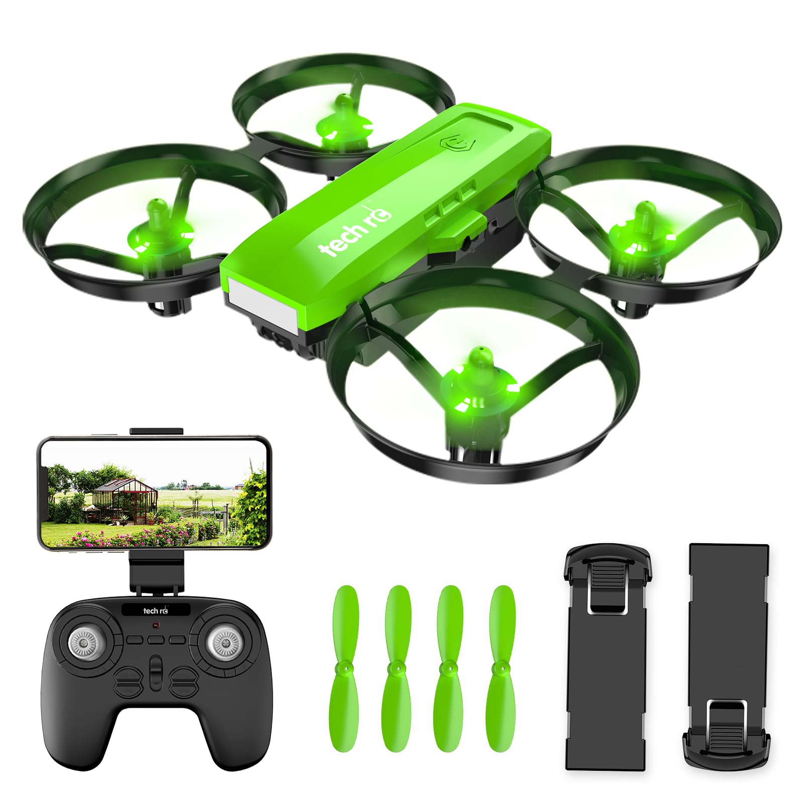 tech rc Drohne mit Kamera Drohne für Kinder 1080P HD Dual Kamera Dual Akku Quadkopter Ferngesteuerte Drohnen 2 Akku Quadrocopter RC Drone APP WLAN Live Übertragung Geschenk für Junge Mädchen tech rc Drohne mit Kamera Drohne für Kinder 1080P HD Dual Kamera Dual Akku Quadkopter Ferngesteuerte Drohnen 2 Akku Quadrocopter RC Drone APP WLAN Live Übertragung Geschenk für Junge Mädchen von tech rc