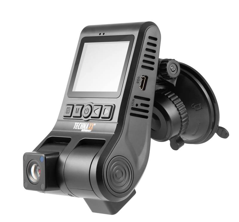 Technaxx TX-185 Dashcam Blickwinkel horizontal max.=120° 5V Display, Dual-Kamera, G-Sensor, Innenra von technaxx