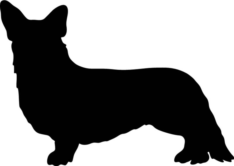 teddyfamily Cardigan Welsh Corgi - Hundeaufkleber - Farbe und Umrandung oder Text wählbar - Dog Sticker von teddyfamily