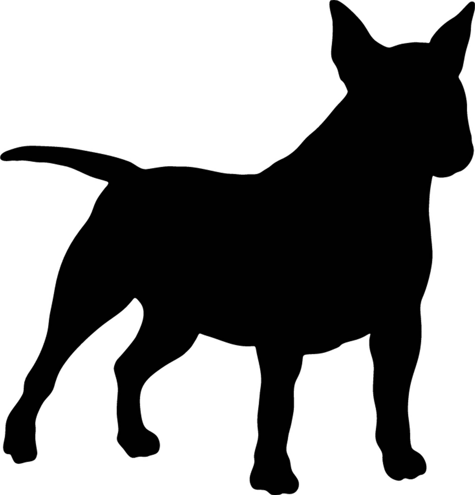 teddyfamily Miniatur Bullterrier - Hundeaufkleber - Farbe und Umrandung oder Text wählbar - Dog Sticker von teddyfamily