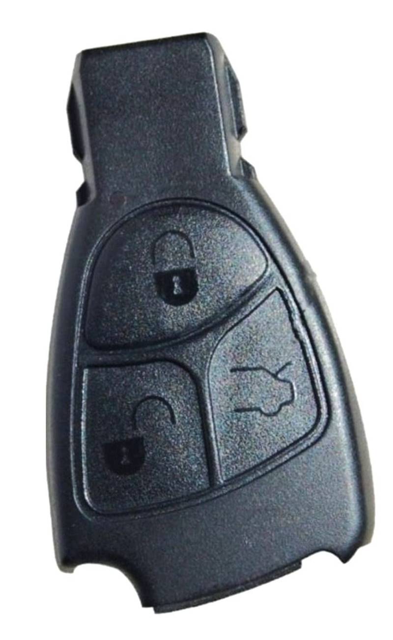 Schlüssel Gehäuse für Mercedes Autoschlüssel W169 W245 W202 W203 CL203 W210 W211 - ohne Transponder Batterien Elektronik - schwarz von tedkine