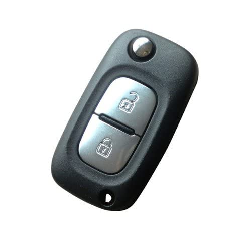 Schlüssel Gehäuse kompatibel mit Renault Klappschlüssel Trafic Master Modus Twingo Megane Scenic Laguna Espace Vivaro KANGOO CLIO mit 2 Tasten von tedkine