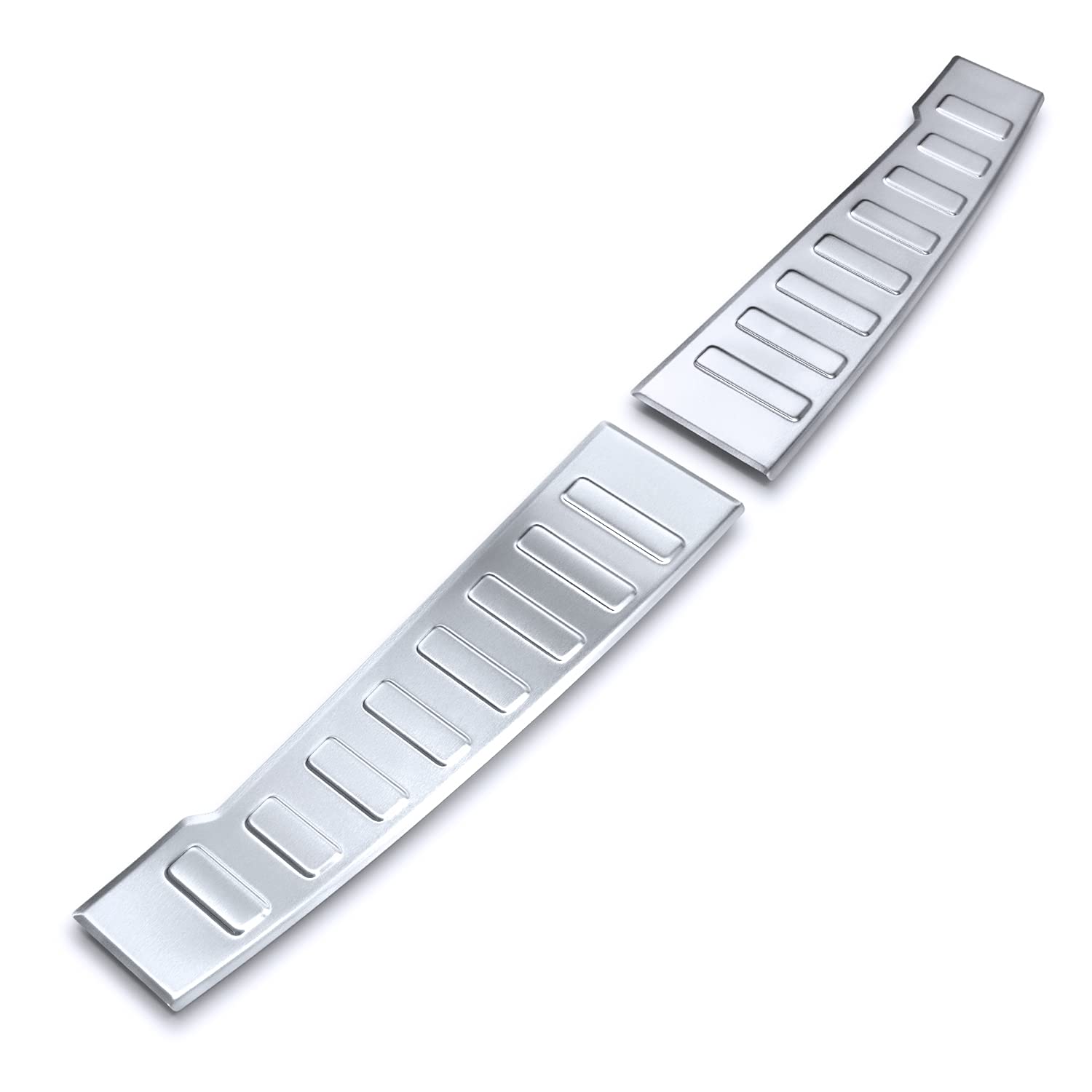 teileplus24 AL178 Ladekantenschutz Aluminium kompatibel mit Dacia Sandero 3 / Stepway 3 2021-, Farbe:Silber von teileplus24