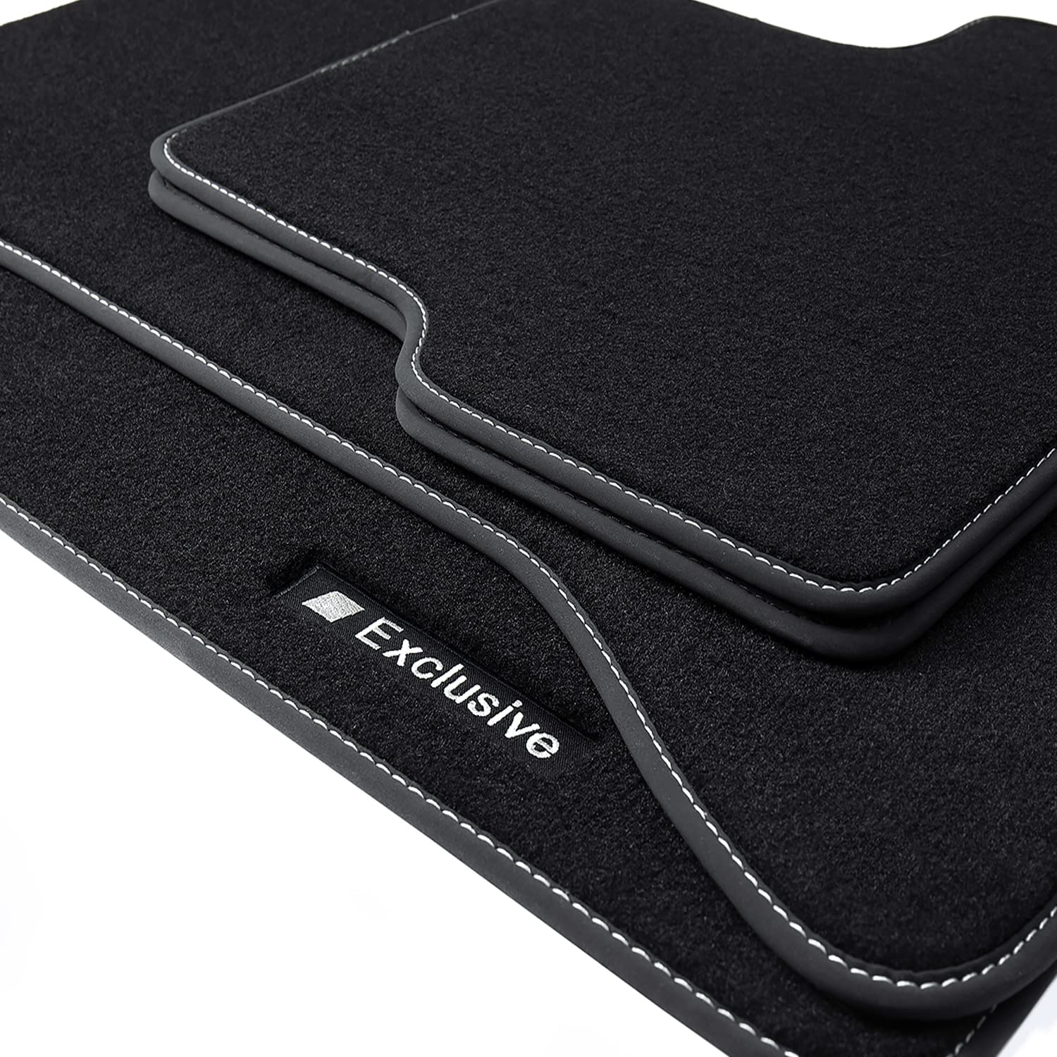 teileplus24 BAX-044 Exclusive Sport Fußmatten kompatibel mit Mercedes B-Klasse T245 / W245 2005-2011, Naht:Silber teileplus24 BAX-044 Exclusive Sport Fußmatten kompatibel mit Mercedes B-Klasse T245 / W245 2005-2011, Naht:Silber von teileplus24