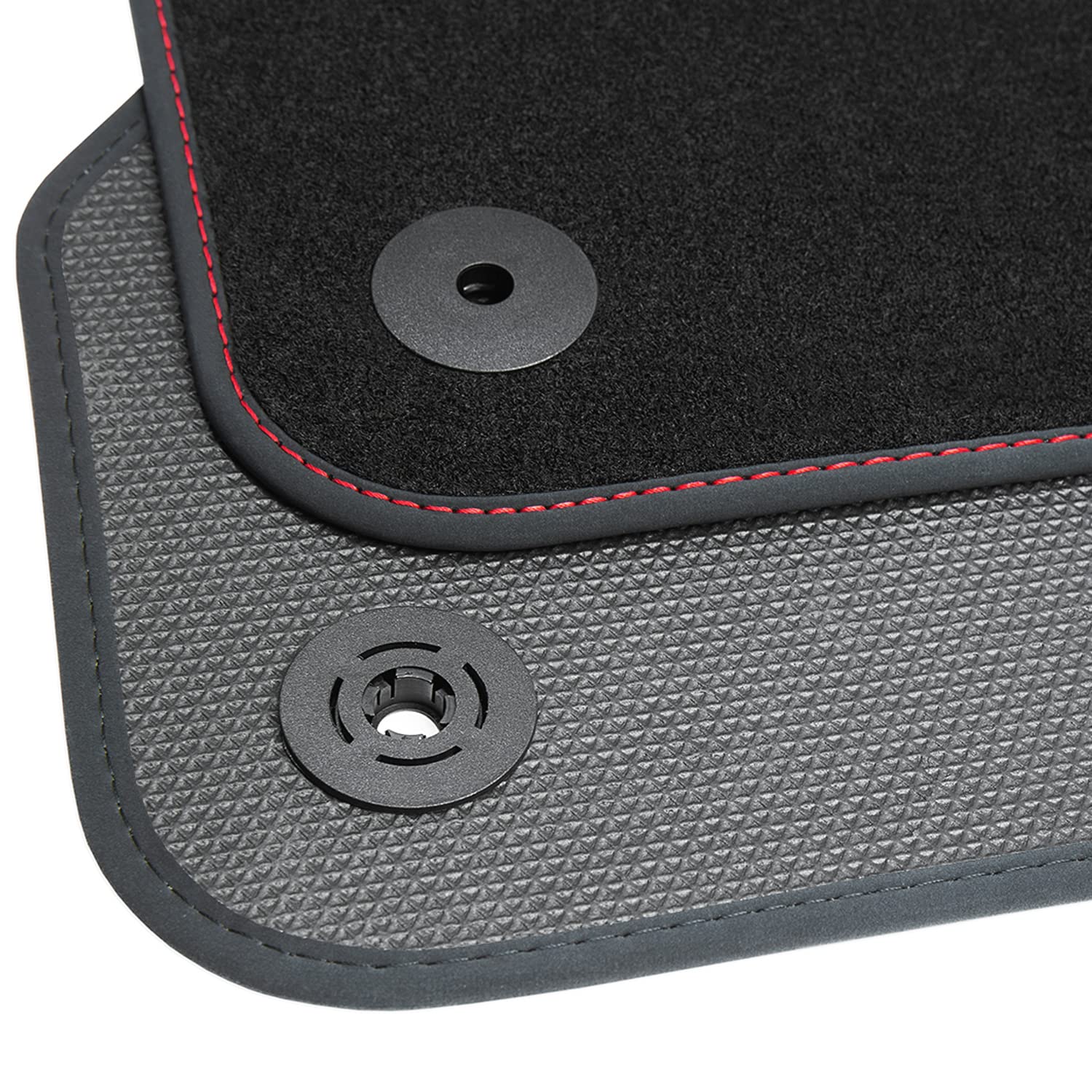 teileplus24 BGF659 Ganzjahres-Fußmatten kompatibel mit Hyundai i10 2 2013-2019 Wasserdicht, Naht:Rot teileplus24 BGF659 Ganzjahres-Fußmatten kompatibel mit Hyundai i10 2 2013-2019 Wasserdicht, Naht:Rot von teileplus24