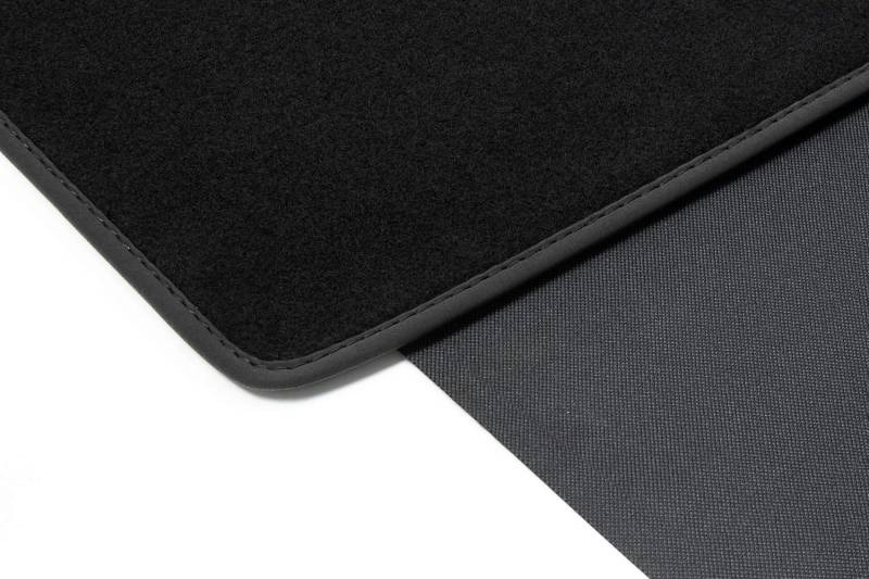 teileplus24 BKF-066 2-teilige Auto Kofferraummatte passend für Mazda CX-5 2 KF 2017- mit Ladekantenschutz, Naht:Schwarz von teileplus24