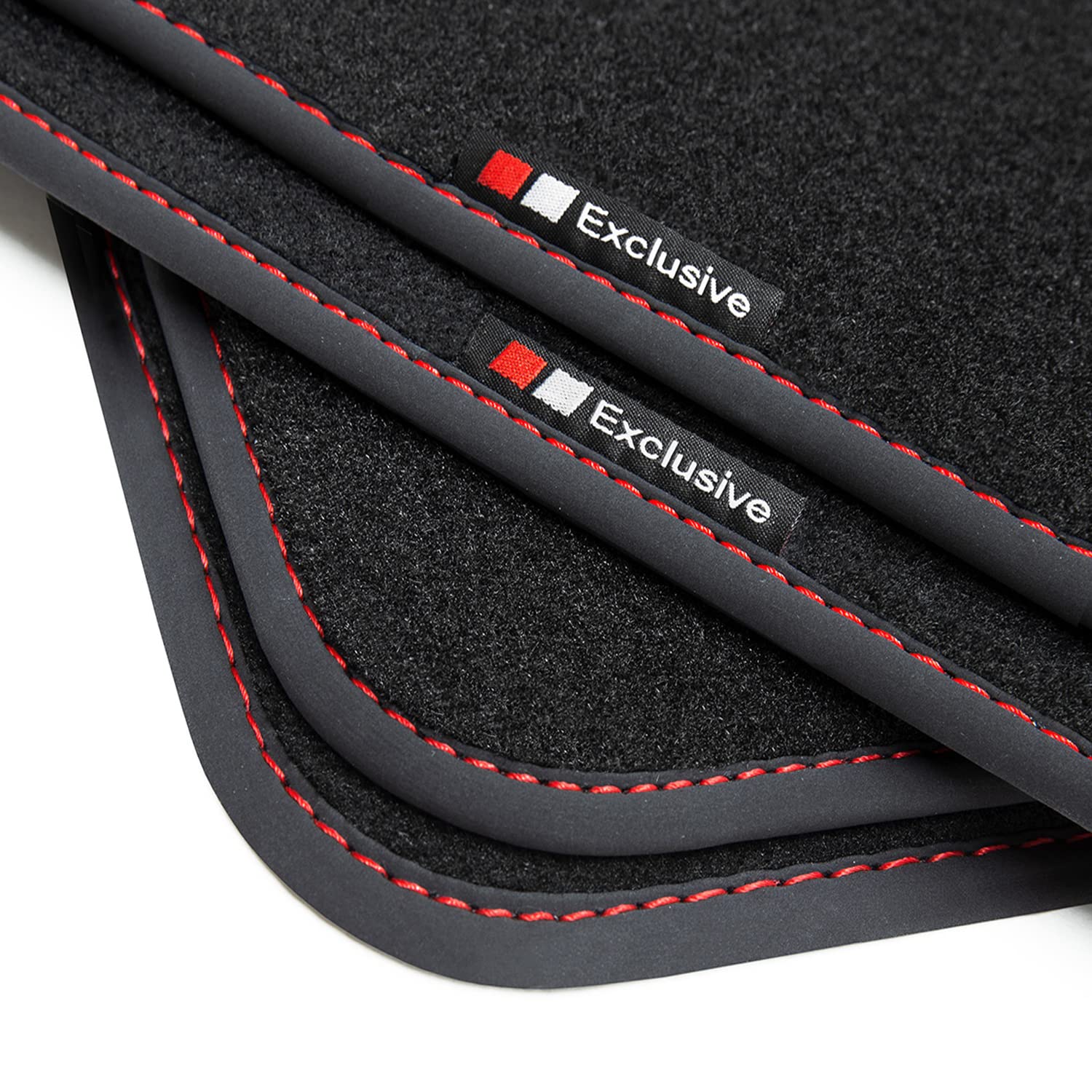 teileplus24 EF101 Fußmatten Gummimatten Exclusive-line Design kompatibel mit Audi A3 8L Sportback 1996-2003, Naht:Rot teileplus24 EF101 Fußmatten Gummimatten Exclusive-line Design kompatibel mit Audi A3 8L Sportback 1996-2003, Naht:Rot von teileplus24