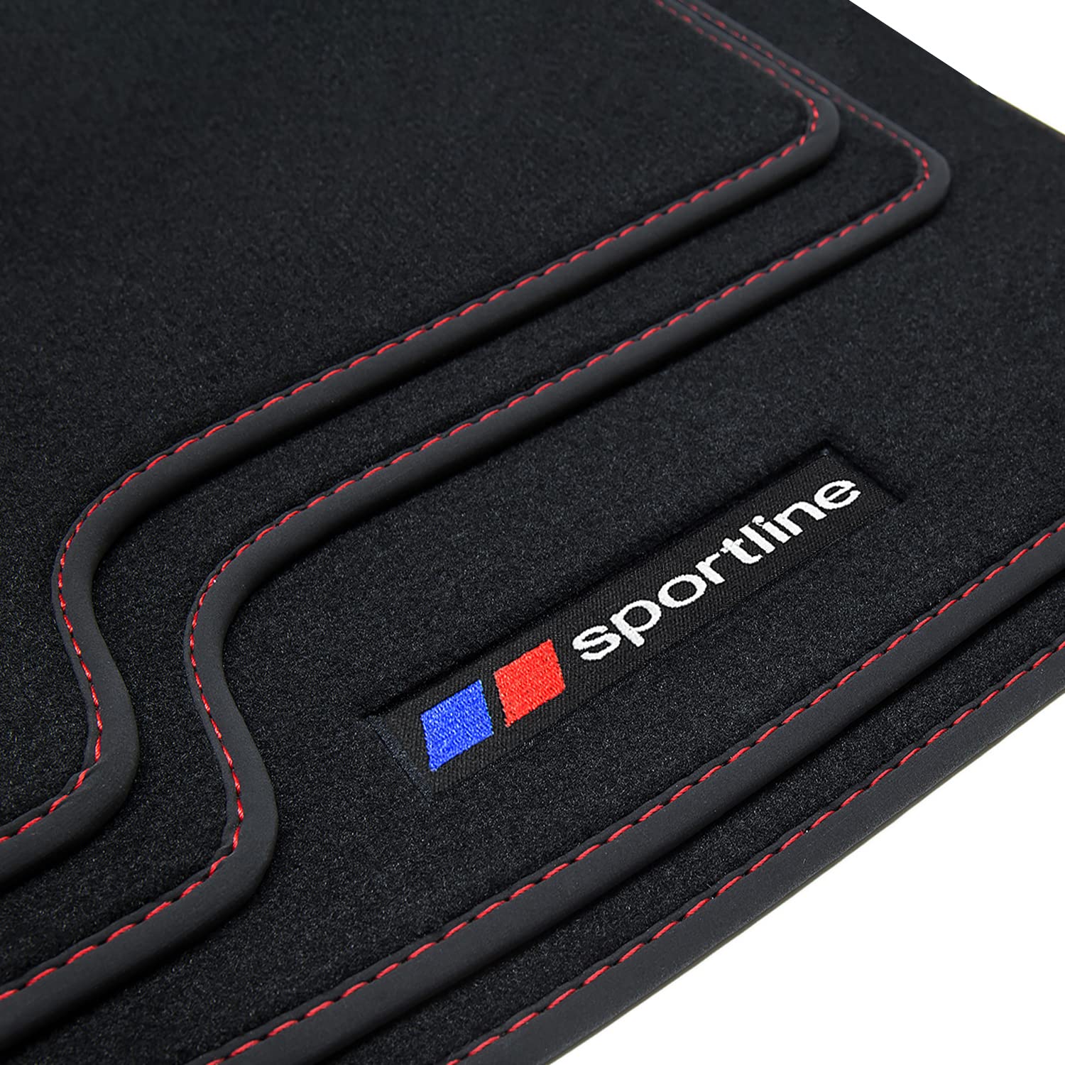 teileplus24 F670 Fußmatten Gummimatten Sportline Design kompatibel mit BMW 1er E81 E88 3-Türer Schrägheck 2007-2014, Naht:Rot teileplus24 F670 Fußmatten Gummimatten Sportline Design kompatibel mit BMW 1er E81 E88 3-Türer Schrägheck 2007-2014, Naht:Rot von teileplus24