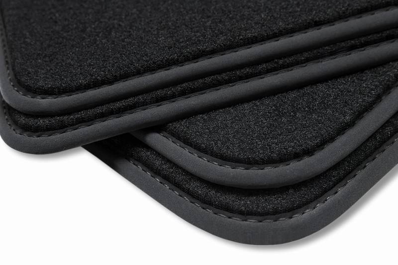 teileplus24 HQ-100 Fußmatten kompatibel mit Seat Leon 3 5F 5-Türer ST 12/2012-2020 Deluxe Velours, Naht:Schwarz von teileplus24