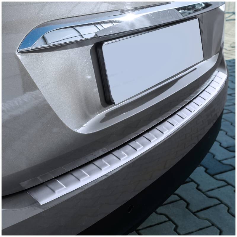 teileplus24 L607 Ladekantenschutz V2A Edelstahl kompatibel mit Renault Scénic 4 2016- Abkantung, Farbe:Silber gebürstet von teileplus24