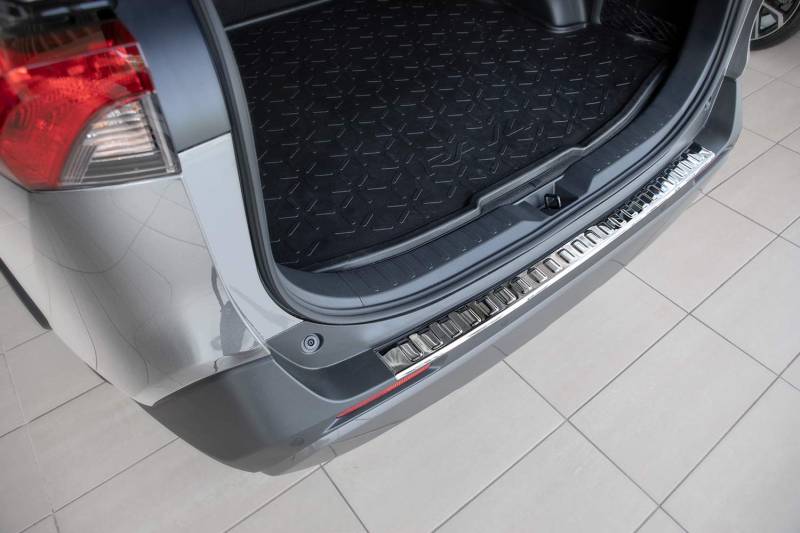 teileplus24 L661 Ladekantenschutz V2A Edelstahl kompatibel mit Toyota RAV4 5 XA5 2019- Abkantung, Farbe:Silber glänzend von teileplus24