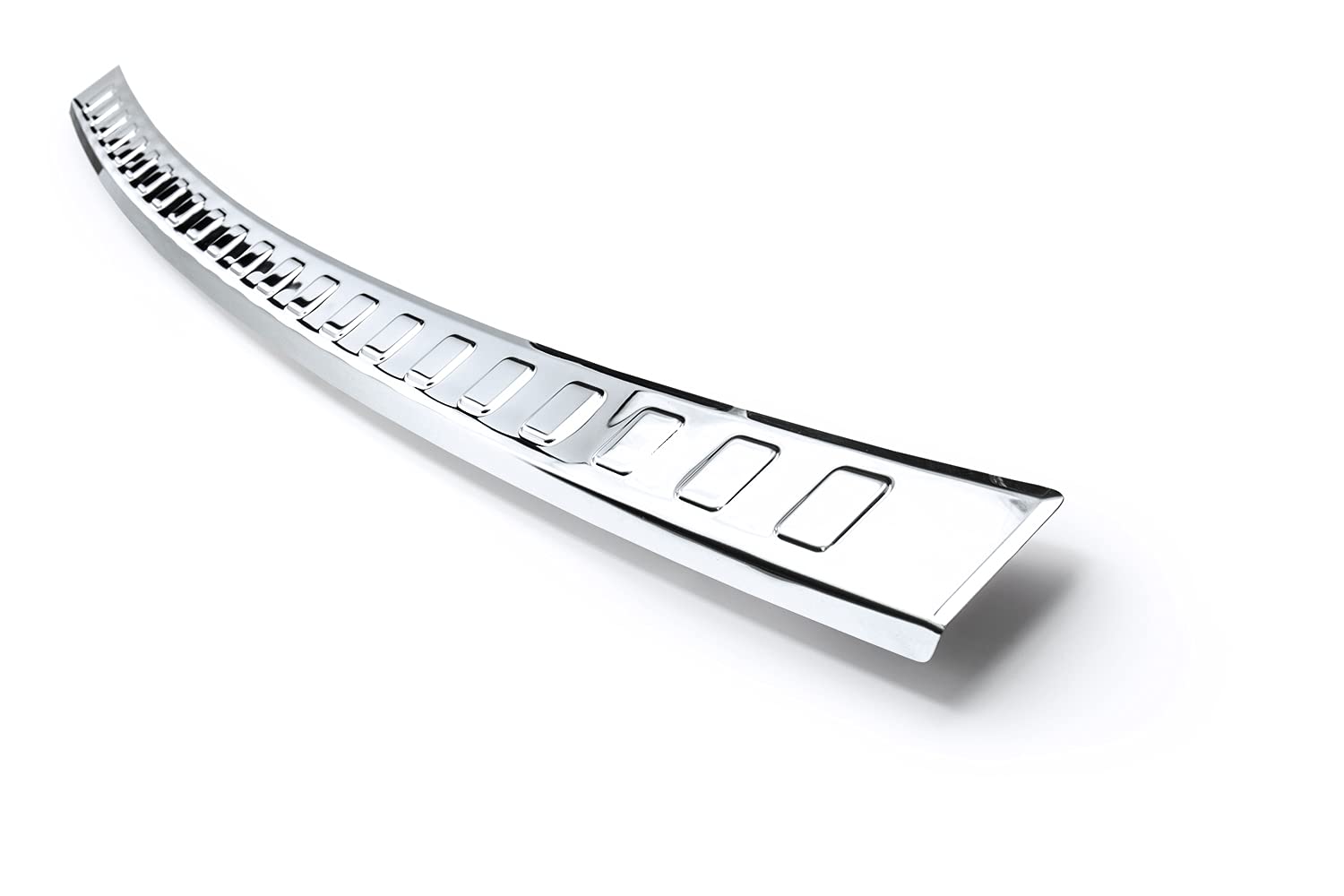 teileplus24 L725 Ladekantenschutz V2A Edelstahl kompatibel mit Hyundai Tucson 3 ab Bj. 2021- Abkantung, Farbe:Silber glänzend von teileplus24