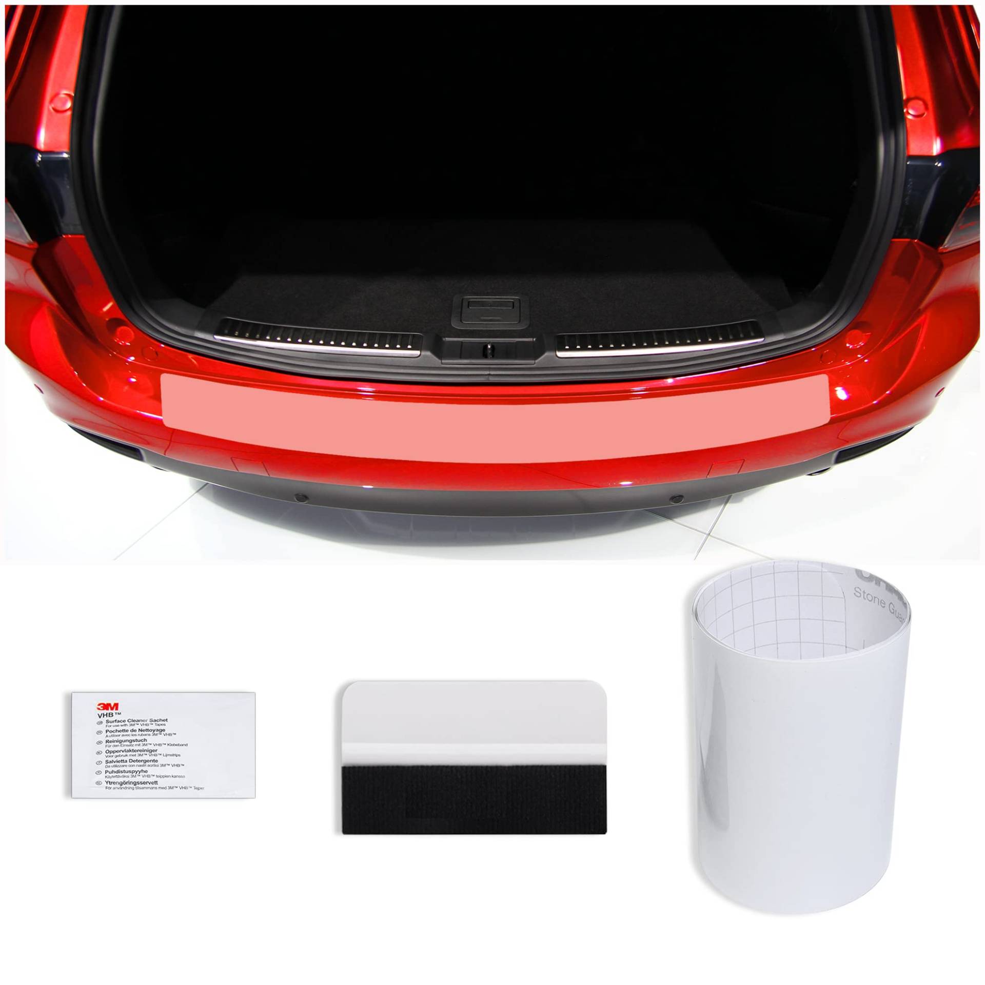 teileplus24 OL159 Ladekantenschutz Folie kompatibel mit Mazda MX-30 2020- Profi-Rakel, Farbe:Transparent von teileplus24