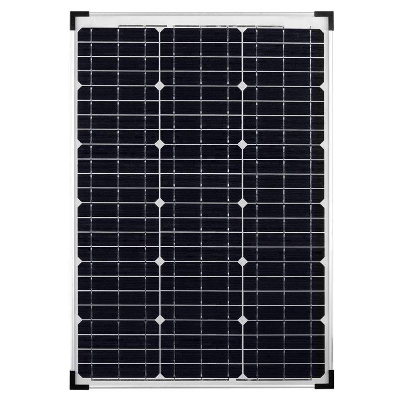 TEMPO DI SALDI Photovoltaik-Solarpanel, Monokristallin, 50 W, 21 V, mit Klemmzangen von tempo di saldi