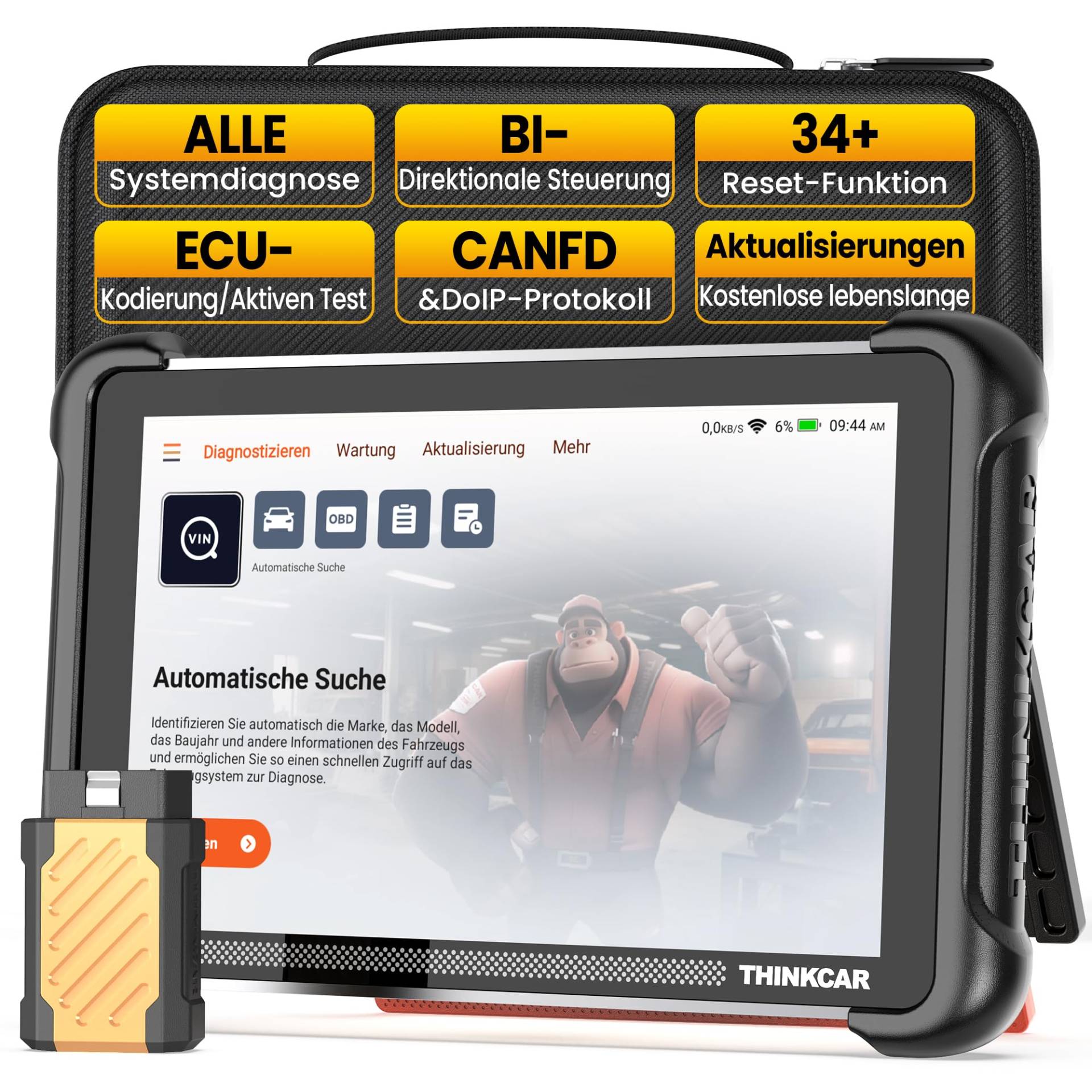 Auto Diagnosegerät, ThinkScan TK689BT OBD2 Diagnosegerät Mit 34 Reset-Funktion + Volle Systemdiagnose, Diagnosegerät Auto Für ECU-Codierung/BI-Direktionale Steuerung/CANFD&DoIP, Kostenlose Updates Auto Diagnosegerät, ThinkScan TK689BT OBD2 Diagnosegerät Mit 34 Reset-Funktion + Volle Systemdiagnose, Diagnosegerät Auto Für ECU-Codierung/BI-Direktionale Steuerung/CANFD&DoIP, Kostenlose Updates von thinkcar