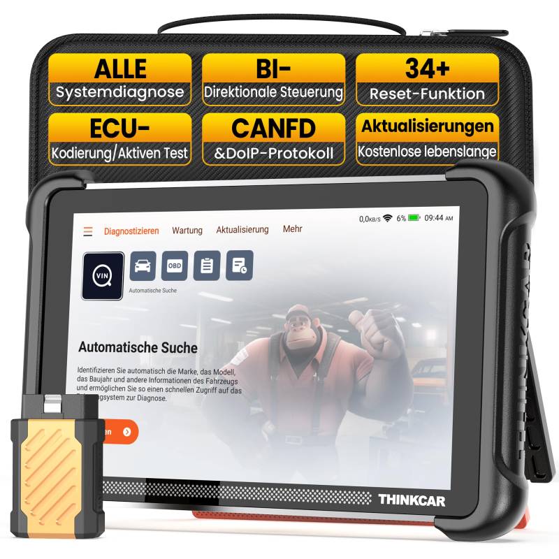 Auto Diagnosegerät, ThinkScan TK689BT OBD2 Diagnosegerät Mit 34 Reset-Funktion + Volle Systemdiagnose, Diagnosegerät Auto Für ECU-Codierung/BI-Direktionale Steuerung/CANFD&DoIP, Kostenlose Updates von thinkcar