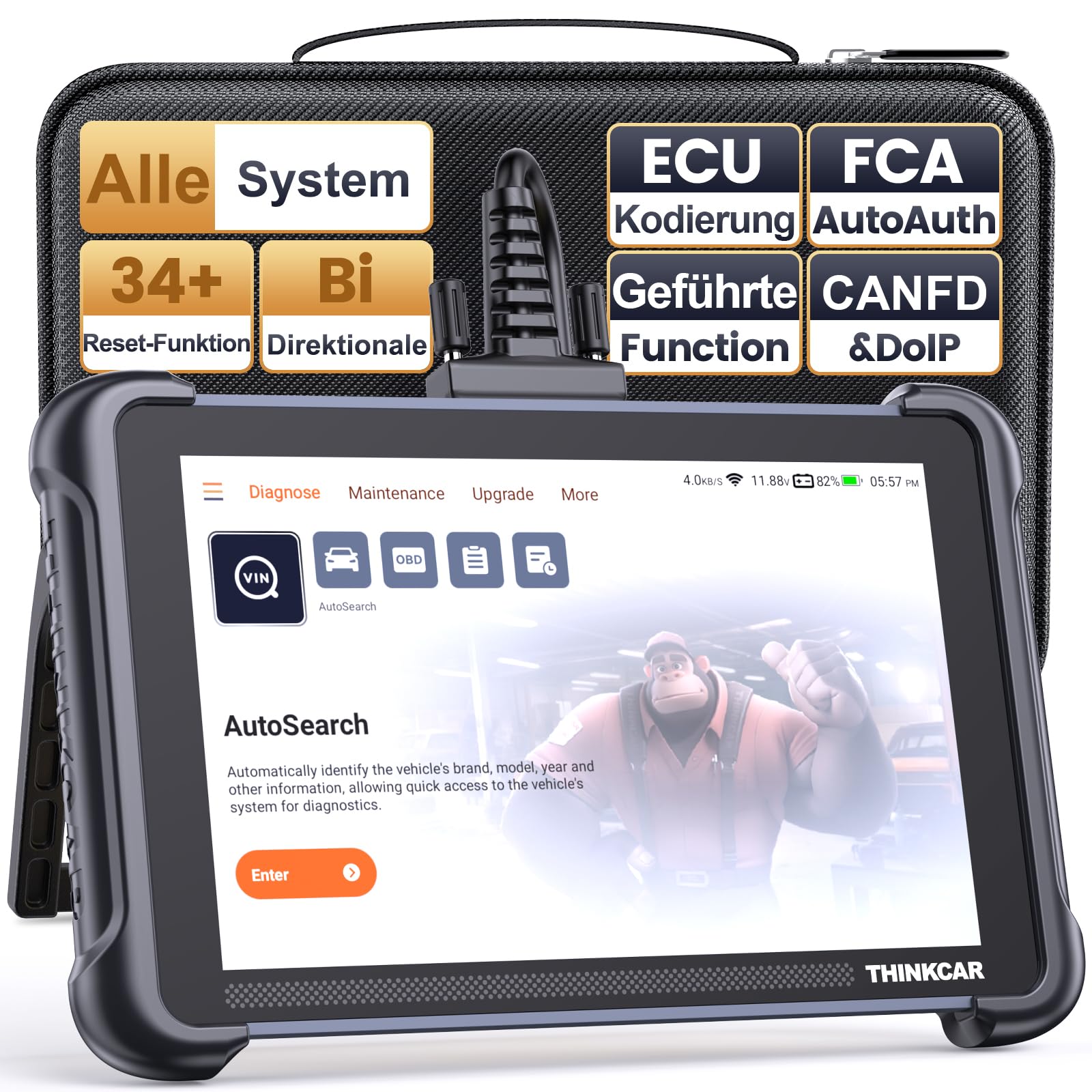 OBD2 Diagnosegerät, ThinkScan 689 Diagnosegerät Auto Mit 34 Reset-Funktion + Volle Systemdiagnose, Auslesegerät Auto Für Aktives Testen/Erweiterte ECU-Codierung/BI-Direktionale Steuerung OBD2 Diagnosegerät, ThinkScan 689 Diagnosegerät Auto Mit 34 Reset-Funktion + Volle Systemdiagnose, Auslesegerät Auto Für Aktives Testen/Erweiterte ECU-Codierung/BI-Direktionale Steuerung von thinkcar