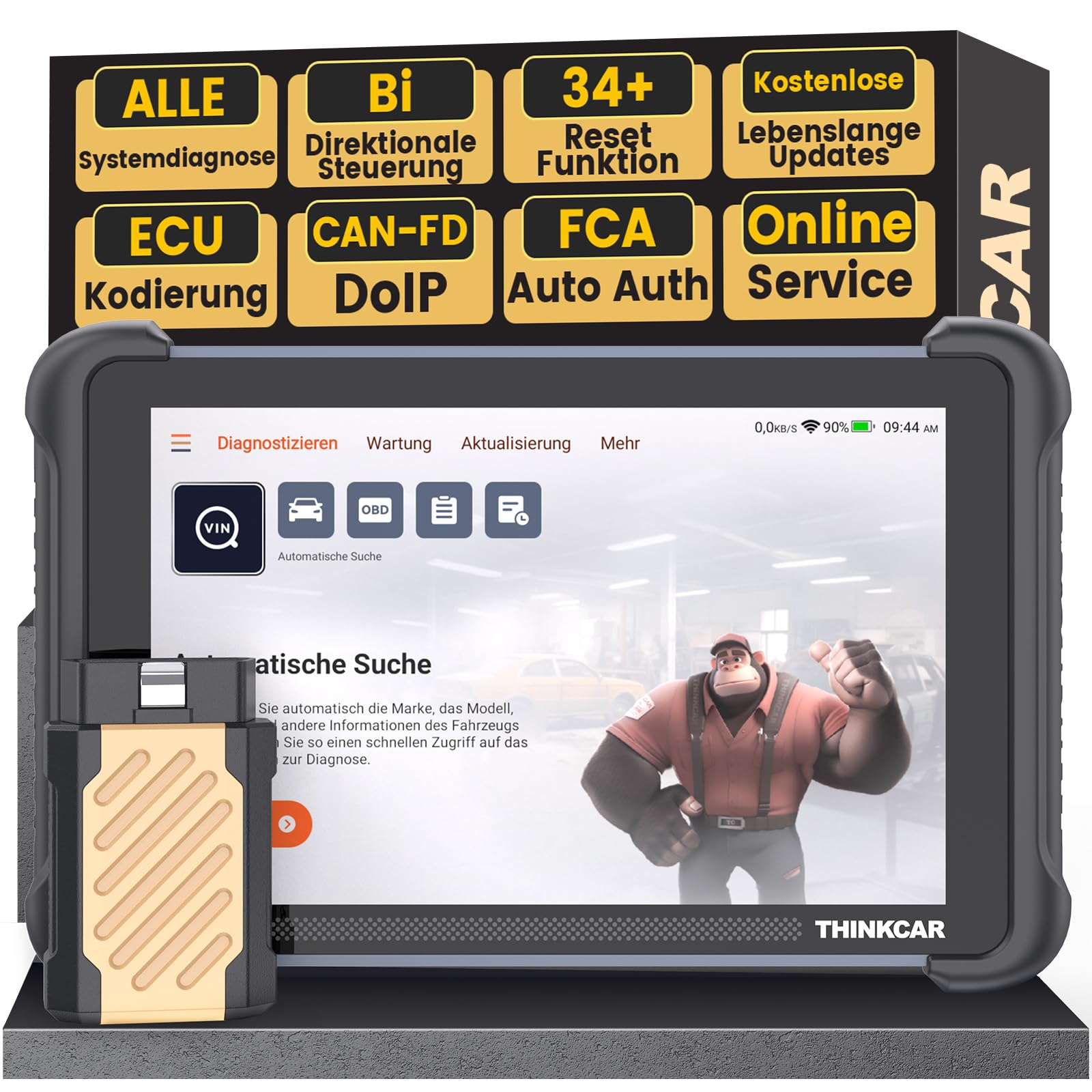 OBD2 Diagnosegerät, ThinkScan 689BT Diagnosegerät Auto Mit 34+ Reset-Funktion Und Volle Systemdiagnose, Auslesegerät Auto Für Aktives Testen/ECU-Codierung/BI-Direktionale Steuerung/CANFD&DoIP OBD2 Diagnosegerät, ThinkScan 689BT Diagnosegerät Auto Mit 34+ Reset-Funktion Und Volle Systemdiagnose, Auslesegerät Auto Für Aktives Testen/ECU-Codierung/BI-Direktionale Steuerung/CANFD&DoIP von thinkcar