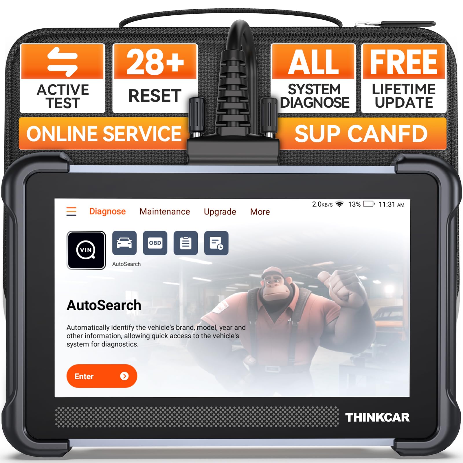 THINKCAR Bidirectional Scan Tool, Thinkscan 672 Full System OBD2 Scanner Diagnostic Tool, Scanner for Car with Action Test, 28 Reset, CAN FD,Free Lifetime Upgrade THINKCAR Bidirectional Scan Tool, Thinkscan 672 Full System OBD2 Scanner Diagnostic Tool, Scanner for Car with Action Test, 28 Reset, CAN FD,Free Lifetime Upgrade von thinkcar