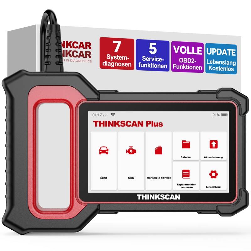 thinkcar Diagnosegerät Auto, OBD2 Diagnosegerät Mit Systemdiagnosen+ Reset-Funktion von thinkcar