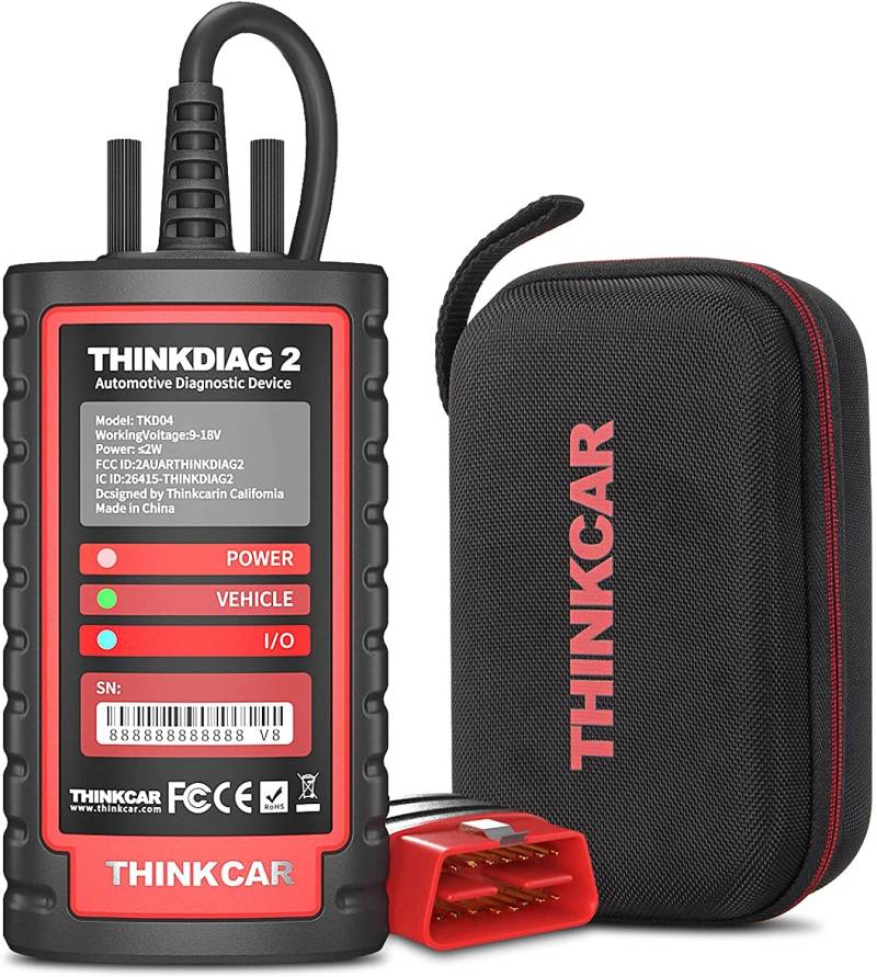 thinkcar obd2 Diagnosegerät,ThinkDiag 2 Bluetooth OBD2 Diagnose Scanner für Alle Fahrzeuge mit 15 Reset Funktionen für Alle System Diagnosen,Autodiagnose Unterstützung OBDII/EOBD/CAN-FD Protokoll… von thinkcar