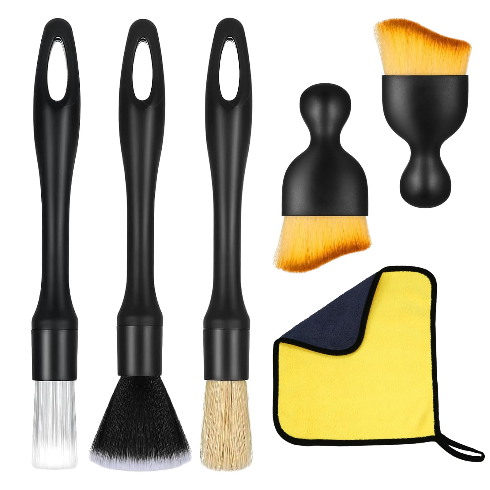 thirei Auto Detailingbürste, 6 Stück Weiches Auto Reinigungsbürsten Set, Auto-Reinigungsbürste, Auto-Innenraum-Reinigungswerkzeug für Auto-Luftauslass-Lücken, Armaturenbrett thirei Auto Detailingbürste, 6 Stück Weiches Auto Reinigungsbürsten Set, Auto-Reinigungsbürste, Auto-Innenraum-Reinigungswerkzeug für Auto-Luftauslass-Lücken, Armaturenbrett von thirei