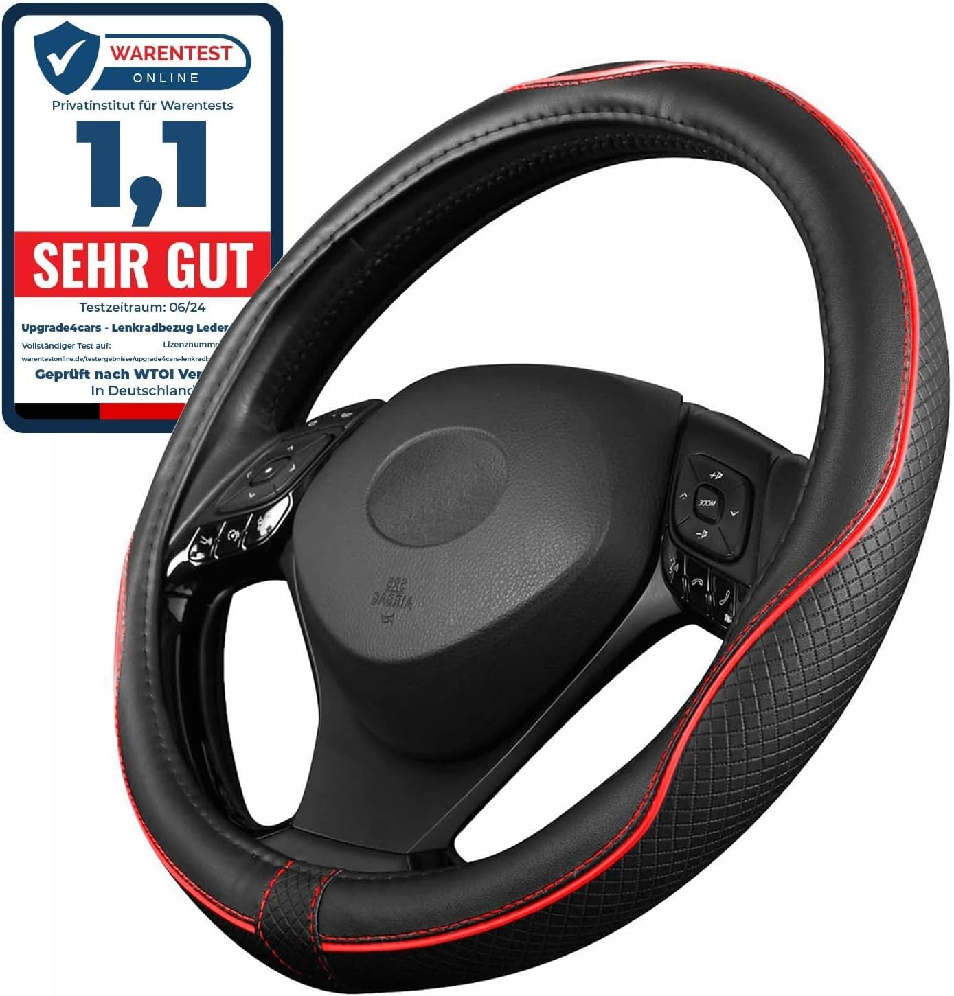 Lenkradbezug Leder für Mitsubishi Lancer-ex/Lancer/Fortis/Eclipse Cross| Weicher Lenkradbezug aus Mikrofaser | Autozubehör Innenraum| rutschfest, atmungsaktiv und geruchsneutral Lenkradbezug Leder für Mitsubishi Lancer-ex/Lancer/Fortis/Eclipse Cross| Weicher Lenkradbezug aus Mikrofaser | Autozubehör Innenraum| rutschfest, atmungsaktiv und geruchsneutral von tidqjmt
