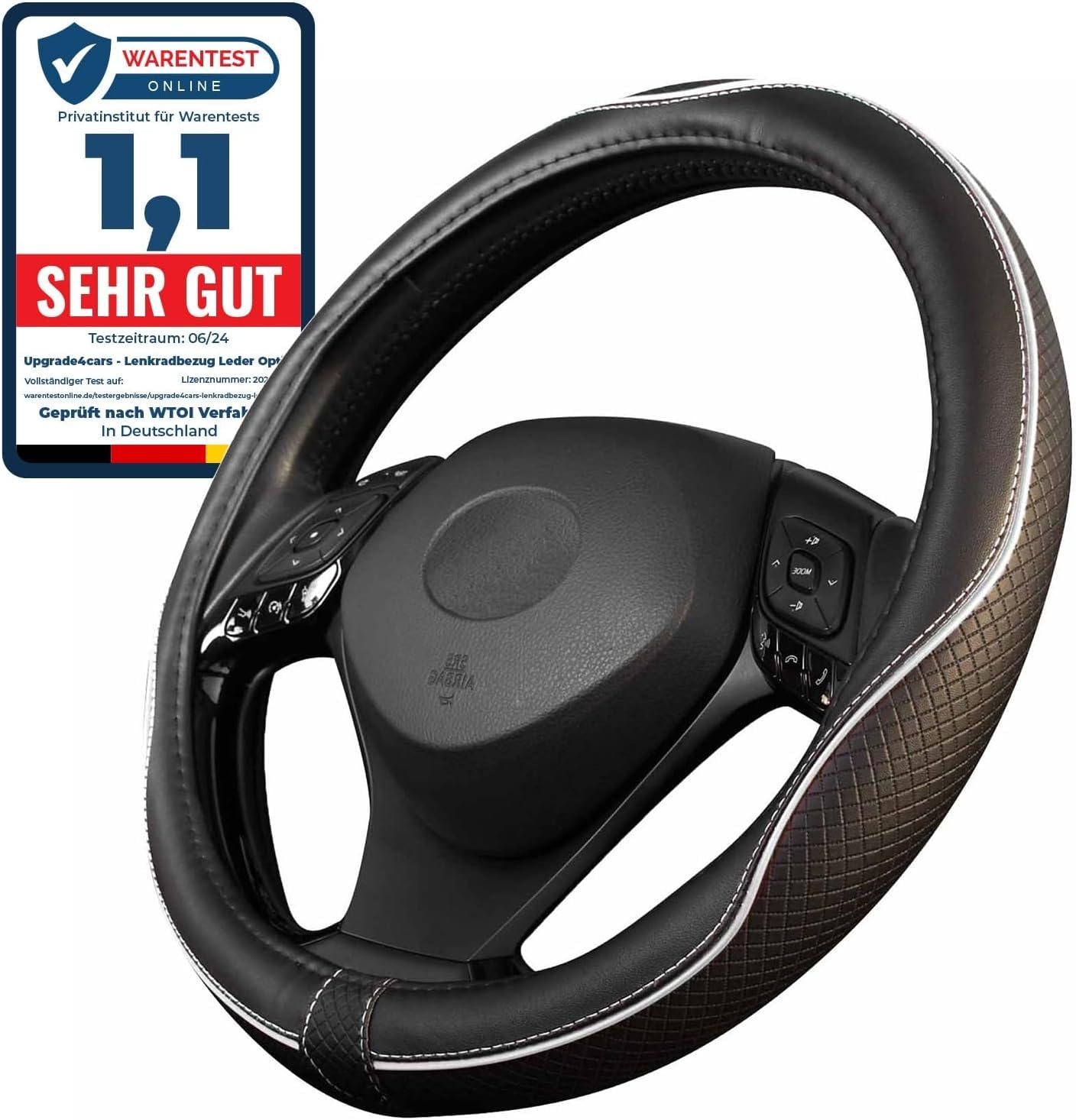 Lenkradbezug Leder für Subaru XV Forester Outback Impreza BRZ WRX Legacy| Weicher Lenkradbezug aus Mikrofaser | Autozubehör Innenraum| rutschfest, atmungsaktiv und geruchsneutral Lenkradbezug Leder für Subaru XV Forester Outback Impreza BRZ WRX Legacy| Weicher Lenkradbezug aus Mikrofaser | Autozubehör Innenraum| rutschfest, atmungsaktiv und geruchsneutral von tidqjmt