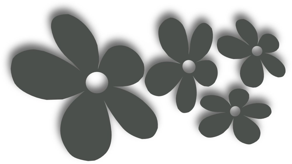 Waschstrassenfest Autoaufkleber Blumen - Mixed Flower 3 dunkelgrau - oder Wandtattoo selbstklebende Aufkleber fürs Auto, Blumensticker Wandsticker Out- & Indoor, Wandbild & Fensterbild wählen Sie aus 32 Farben! von timalo