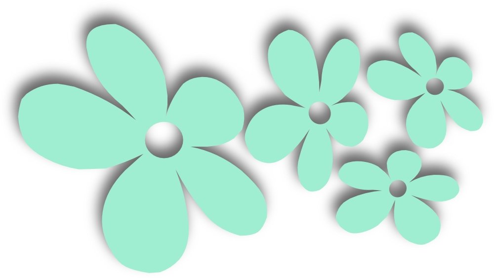 Waschstrassenfest Autoaufkleber Blumen - Mixed Flower 3 mint, eisblau - oder Wandtattoo selbstklebende Aufkleber fürs Auto, Blumensticker Wandsticker Out- & Indoor, Wandbild & Fensterbild wählen Sie aus 32 Farben! von timalo