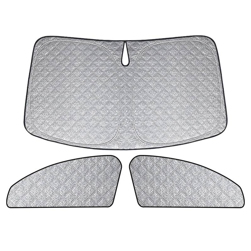 Sonnenschutz Auto Frontscheibe Ersatz für Audi A4 (B9) 2016-2025, 3 Teilige Luxus Technology Thermomatte, Aluminiumfolie Faltbar Sonnenblende, Verdickt Sonnenschutz Frontscheibe Abdeckung von tivekeo